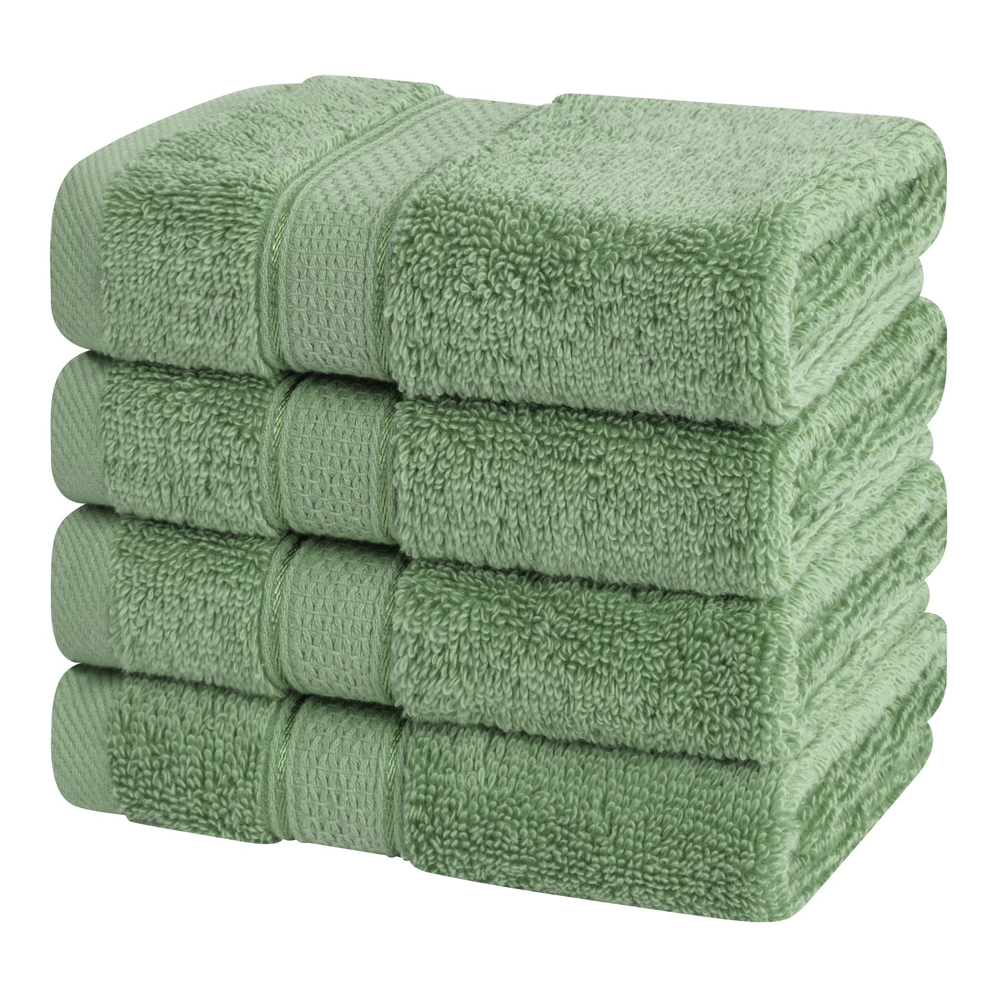 American Soft Linen 100% Cotton, Salem 4 Piece Washcloth Set for Bathroom and Kitchen