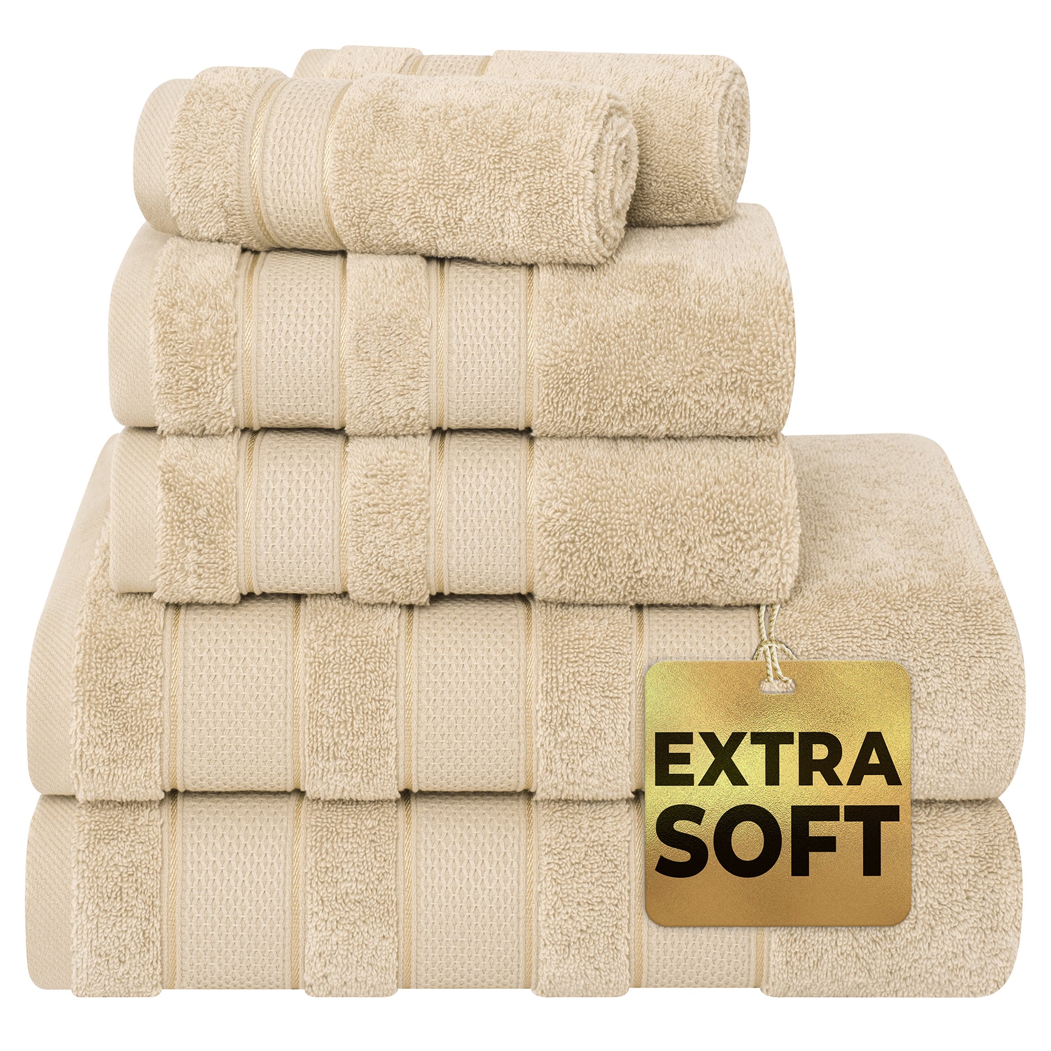 Salem 6 Piece 100% Cotton Luxury Bath Towel Set