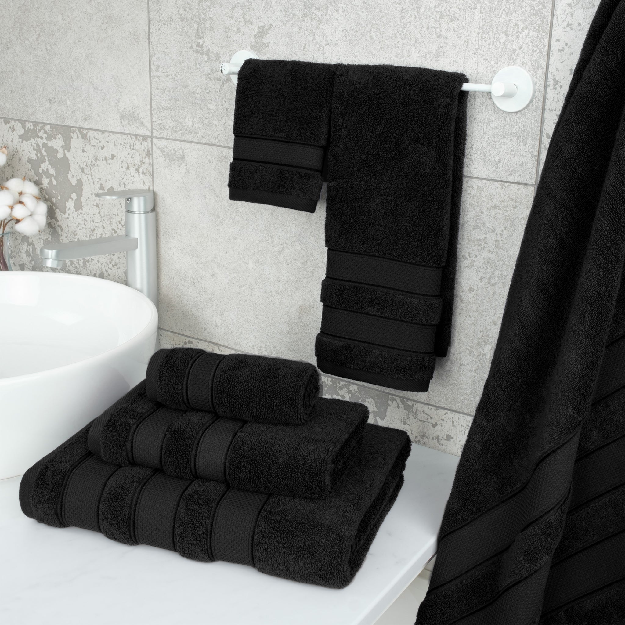 Salem 6 Piece 100% Cotton Luxury Bath Towel Set