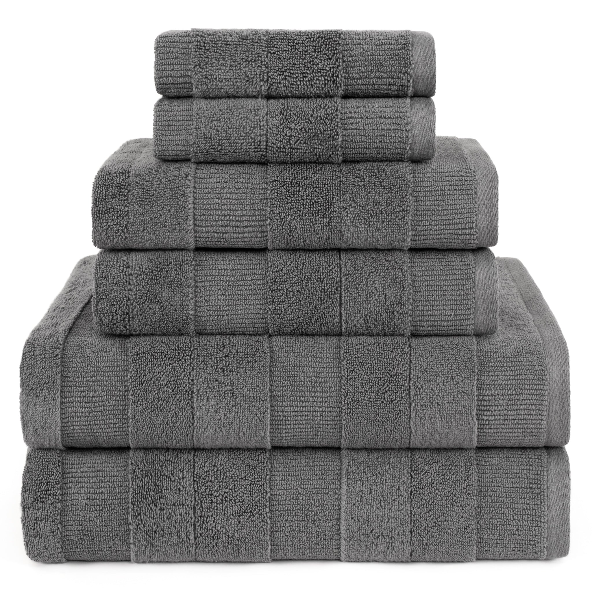 American Soft Linen Sense Collection 100% Micro Cotton Premium 6 Piece Towel Set, 600 GSM Ultra Soft and Plush Towels for Bathroom