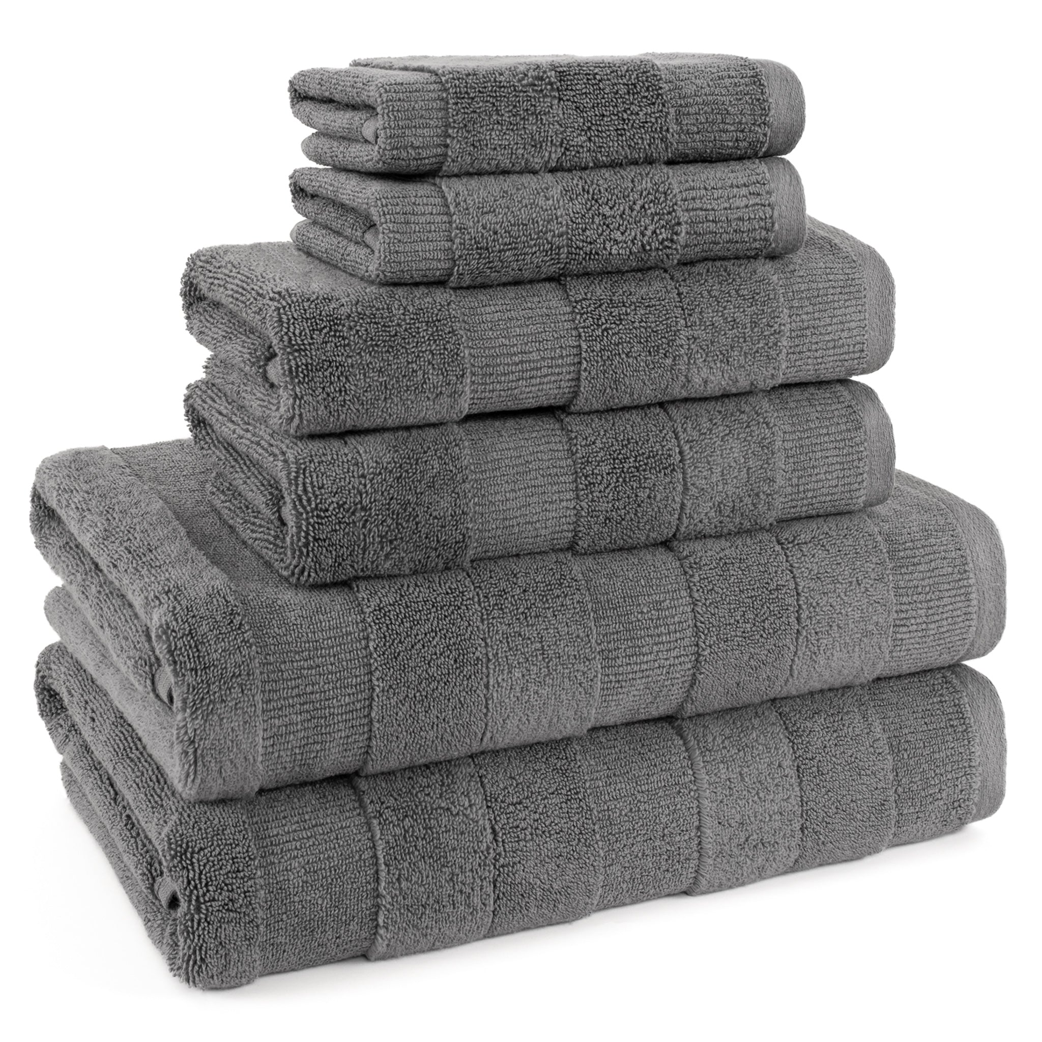 American Soft Linen Sense Collection 100% Micro Cotton Premium 6 Piece Towel Set, 600 GSM Ultra Soft and Plush Towels for Bathroom