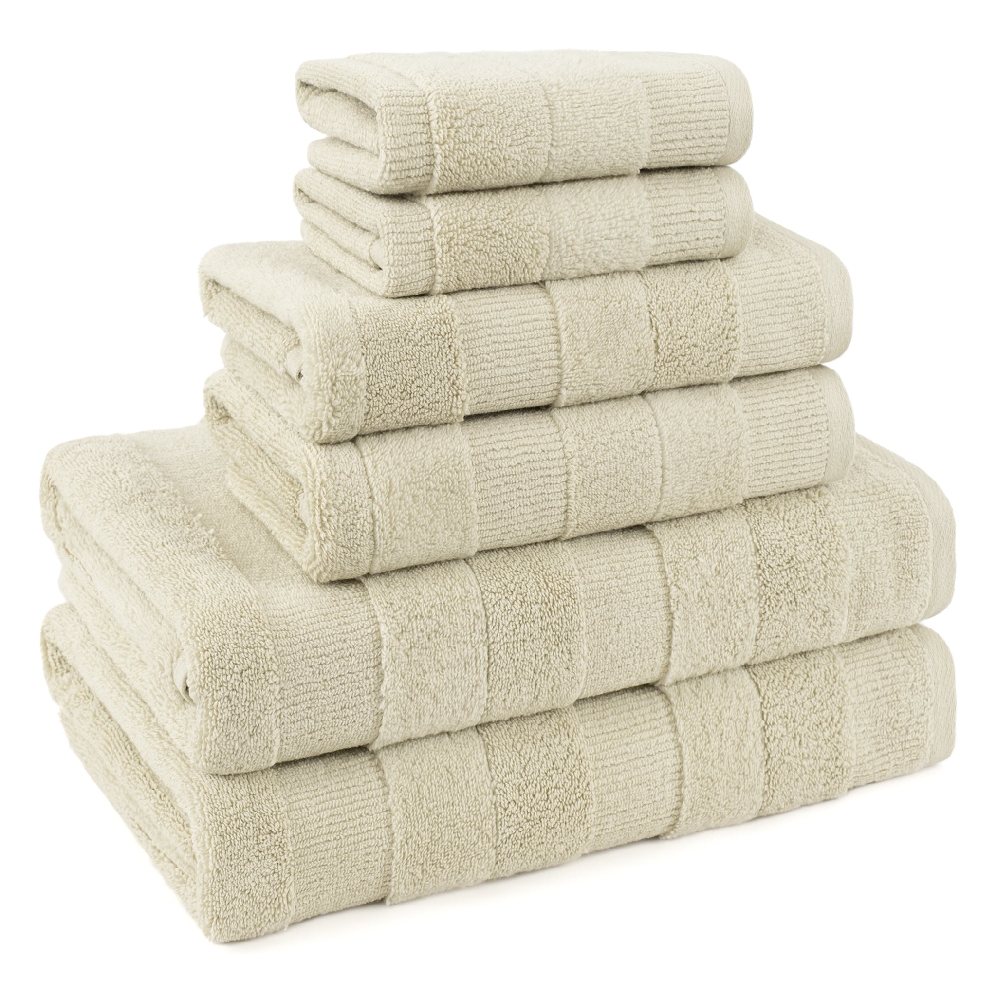 American Soft Linen Sense Collection 100% Micro Cotton Premium 6 Piece Towel Set, 600 GSM Ultra Soft and Plush Towels for Bathroom