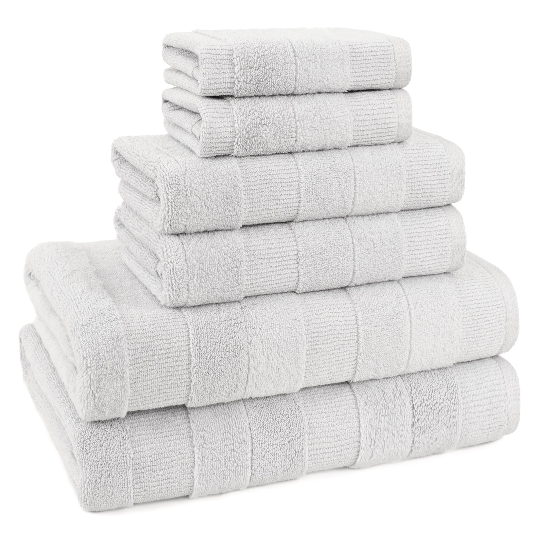 American Soft Linen Sense Collection 100% Micro Cotton Premium 6 Piece Towel Set, 600 GSM Ultra Soft and Plush Towels for Bathroom