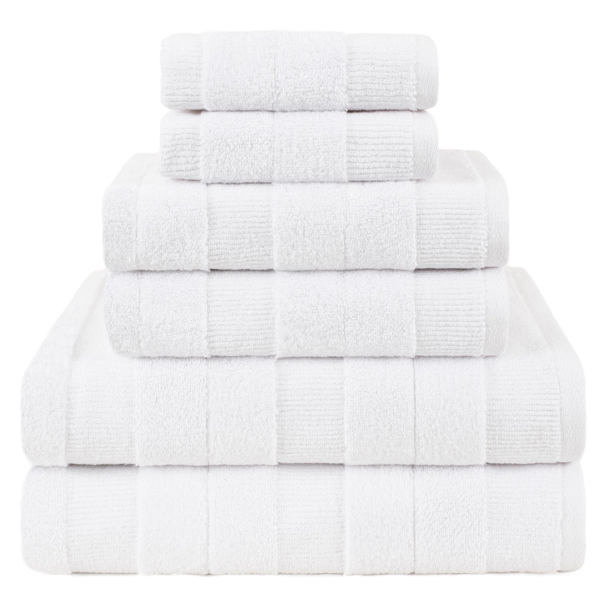 American Soft Linen Sense Collection 100% Micro Cotton Premium 6 Piece Towel Set, 600 GSM Ultra Soft and Plush Towels for Bathroom