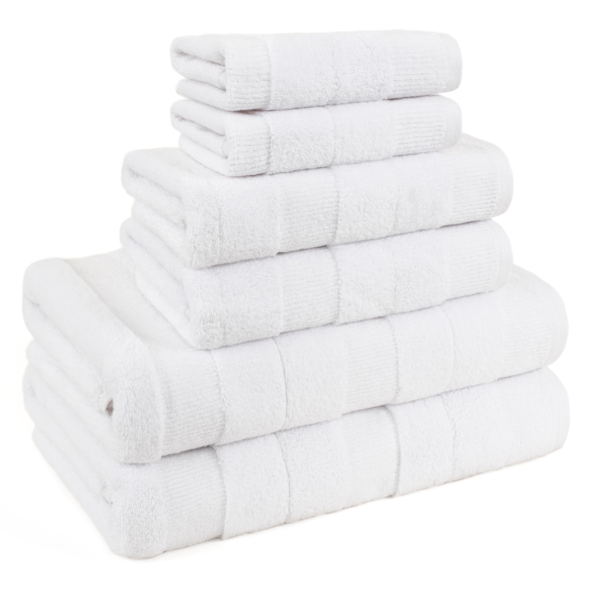 American Soft Linen Sense Collection 100% Micro Cotton Premium 6 Piece Towel Set, 600 GSM Ultra Soft and Plush Towels for Bathroom