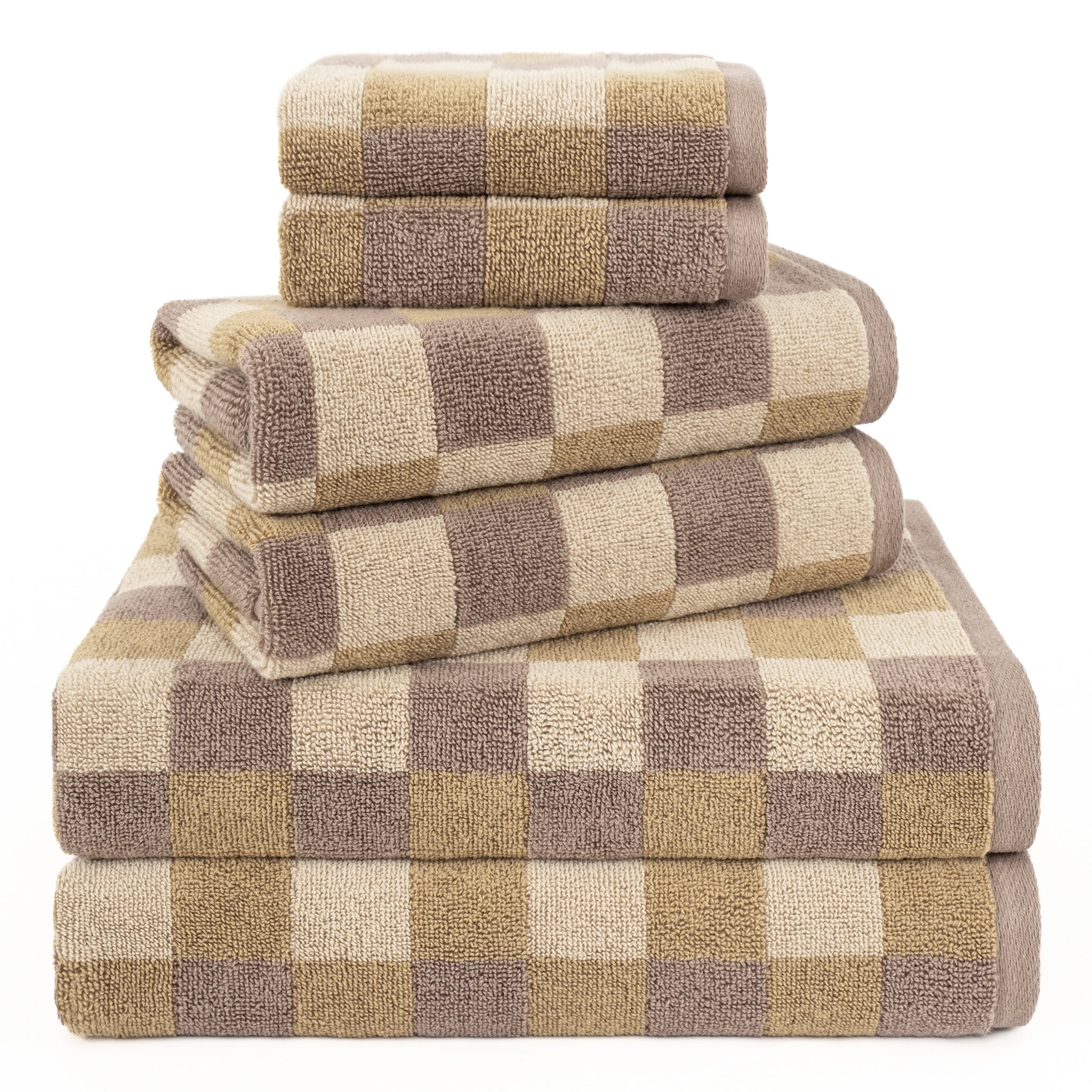 American Soft Linen Wizard Collection 100% Combed Cotton Luxury 6 Piece Towel Set, Yarn Dyed Ultra Soft and Plush 550 GSM Towels for Bathroom