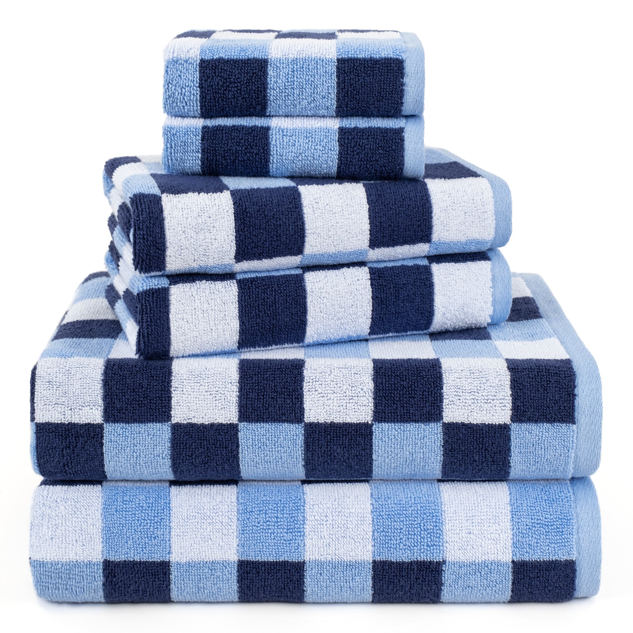 American Soft Linen Wizard Collection 100% Combed Cotton Luxury 6 Piece Towel Set, Yarn Dyed Ultra Soft and Plush 550 GSM Towels for Bathroom