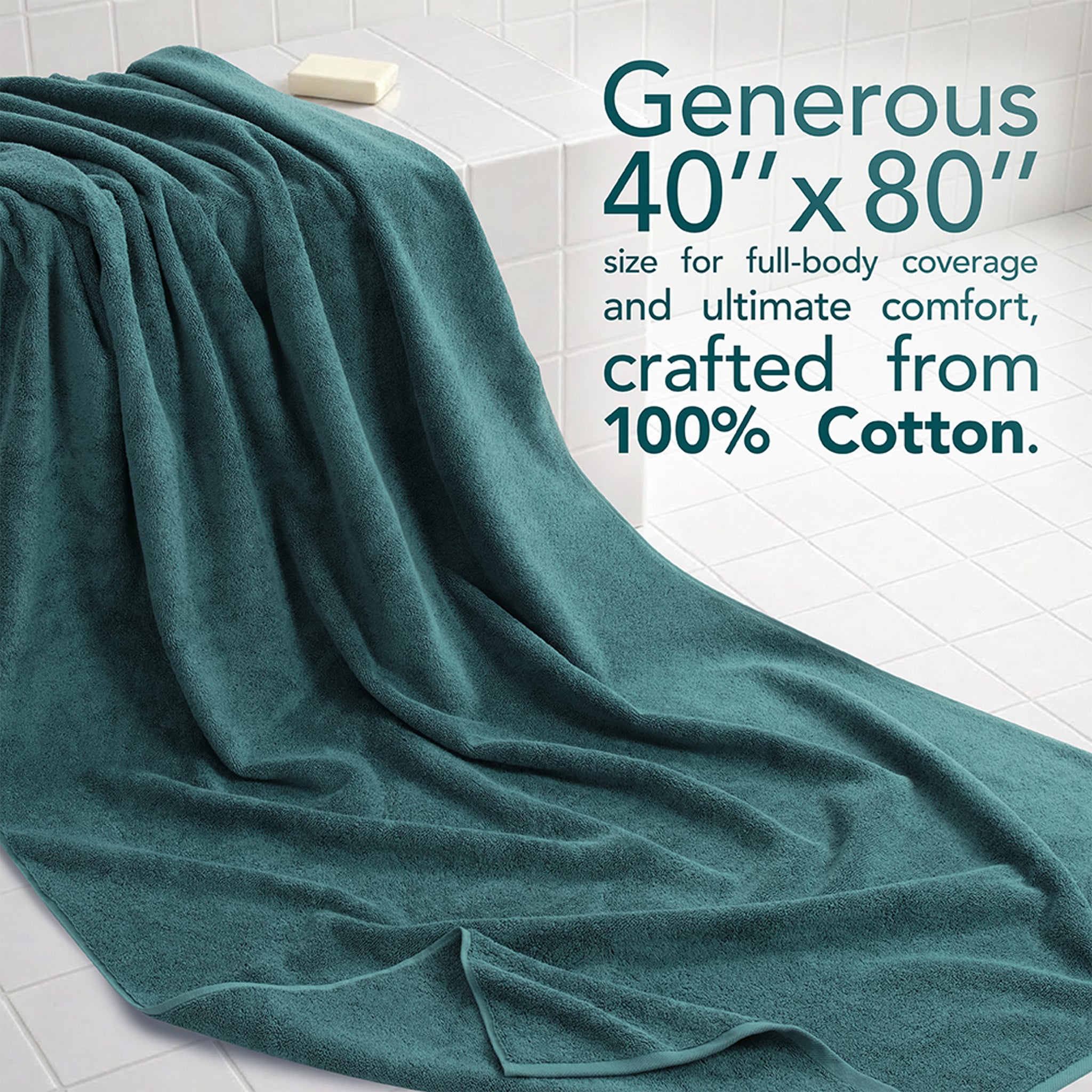 40x80 Oversized Bath Sheets – 12 Pack | Premium 600 GSM Cotton