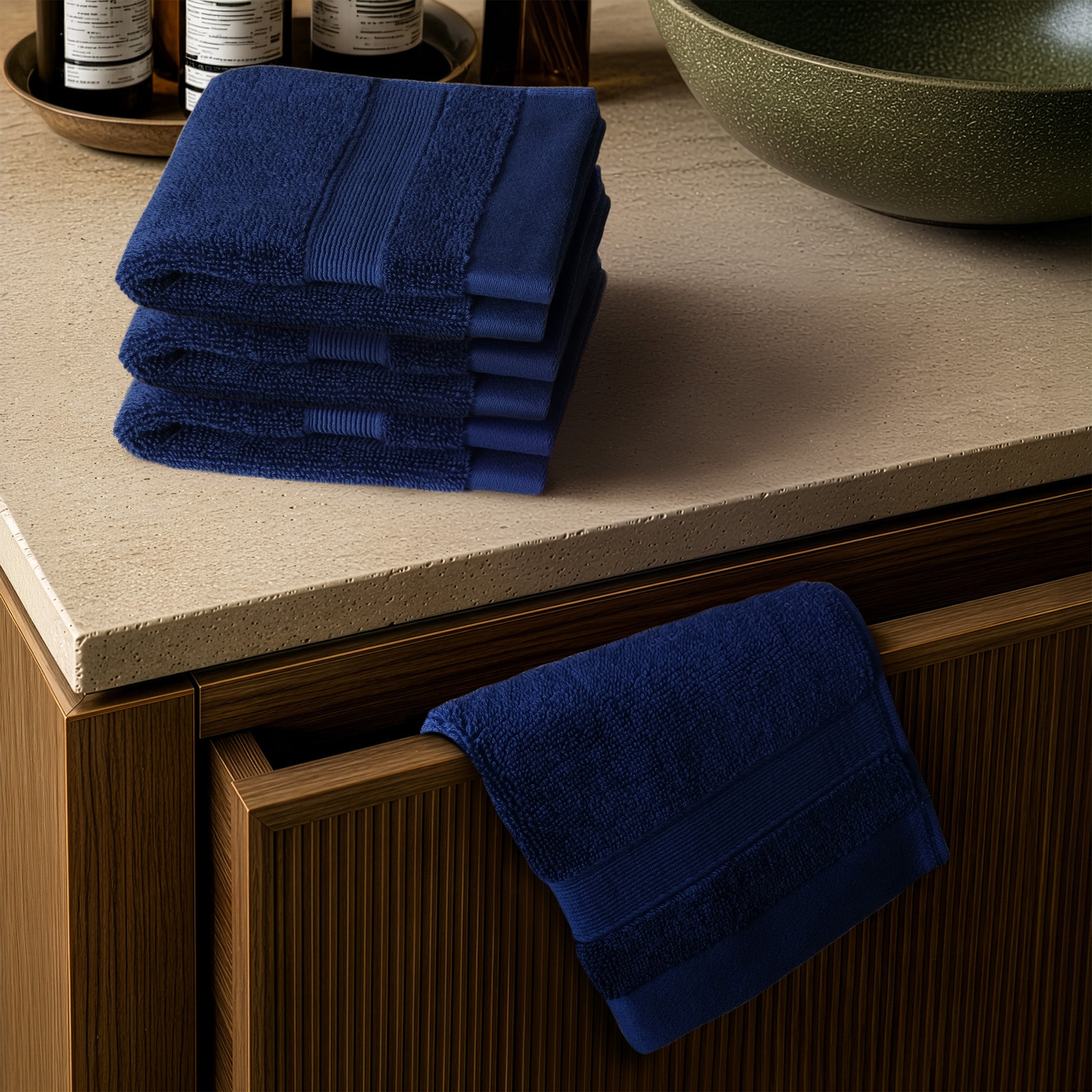 SIENA 4-Piece Turkish Cotton Luxury Washcloths Set – 700 GSM