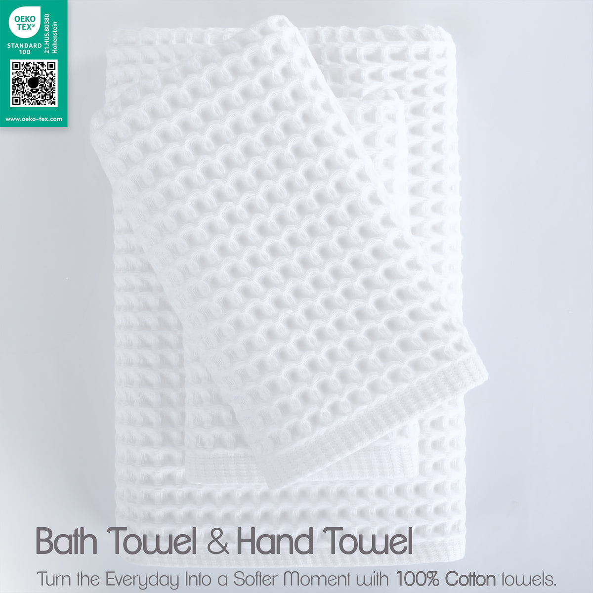 American Soft Linen 100% Cotton Waffle 3 Piece Turkish Towels Set