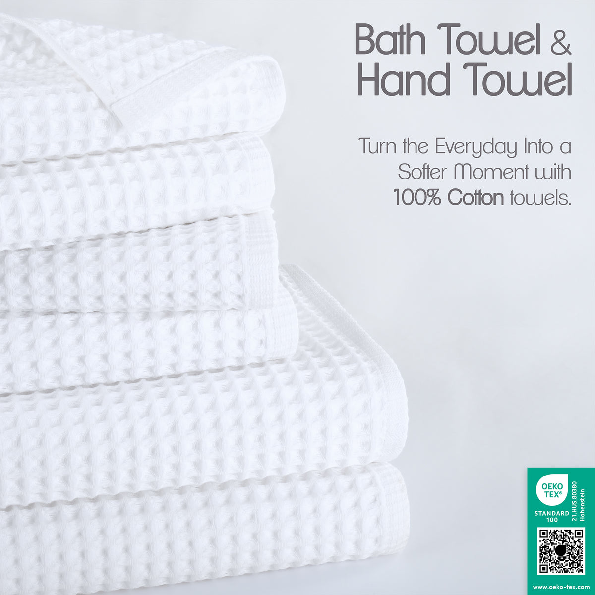 American Soft Linen 100% Cotton Waffle 6 Piece Turkish Towels Set