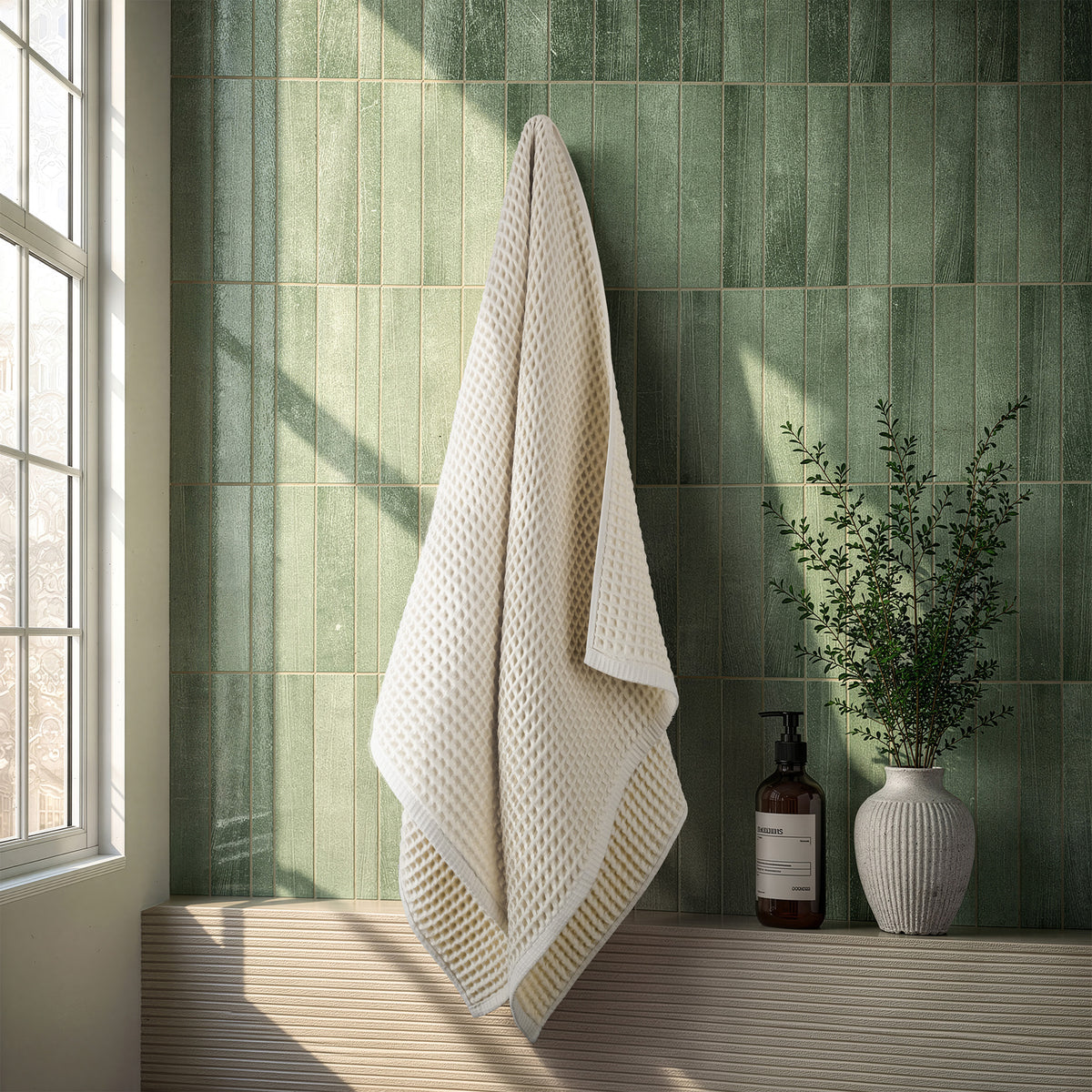 American Soft Linen 100% Cotton Waffle Bath Towels Wholesale – 26 Case Beige 3