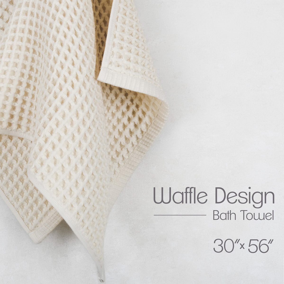 American Soft Linen 100% Cotton Waffle Bath Towels Wholesale – 26 Case Beige 5