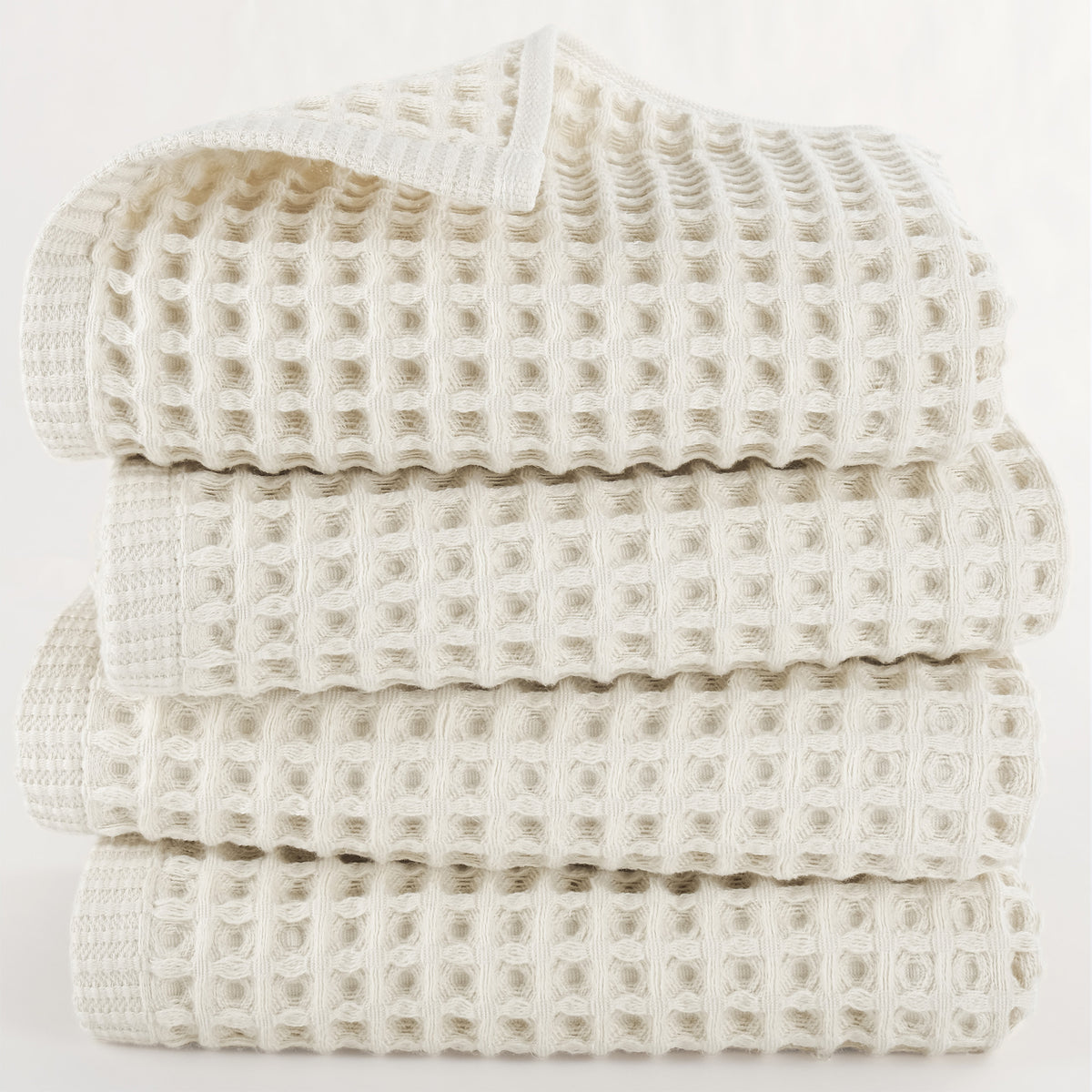 American Soft Linen 100% Cotton Waffle Hand Towels 4 Pack