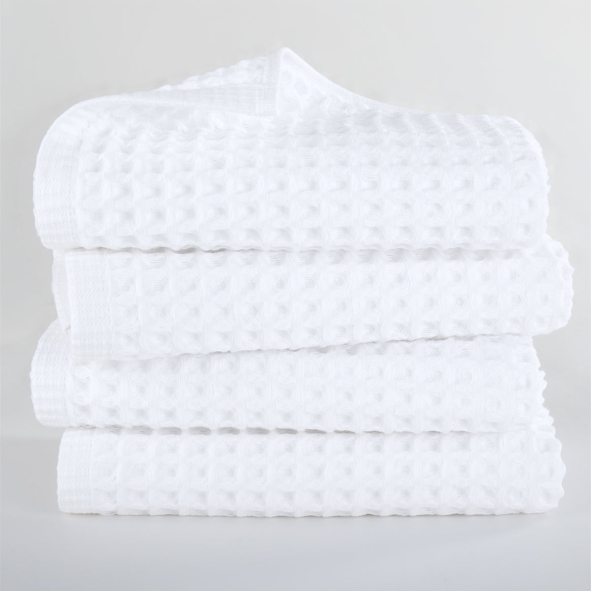 American Soft Linen 100% Cotton Waffle Hand Towels 4 Pack