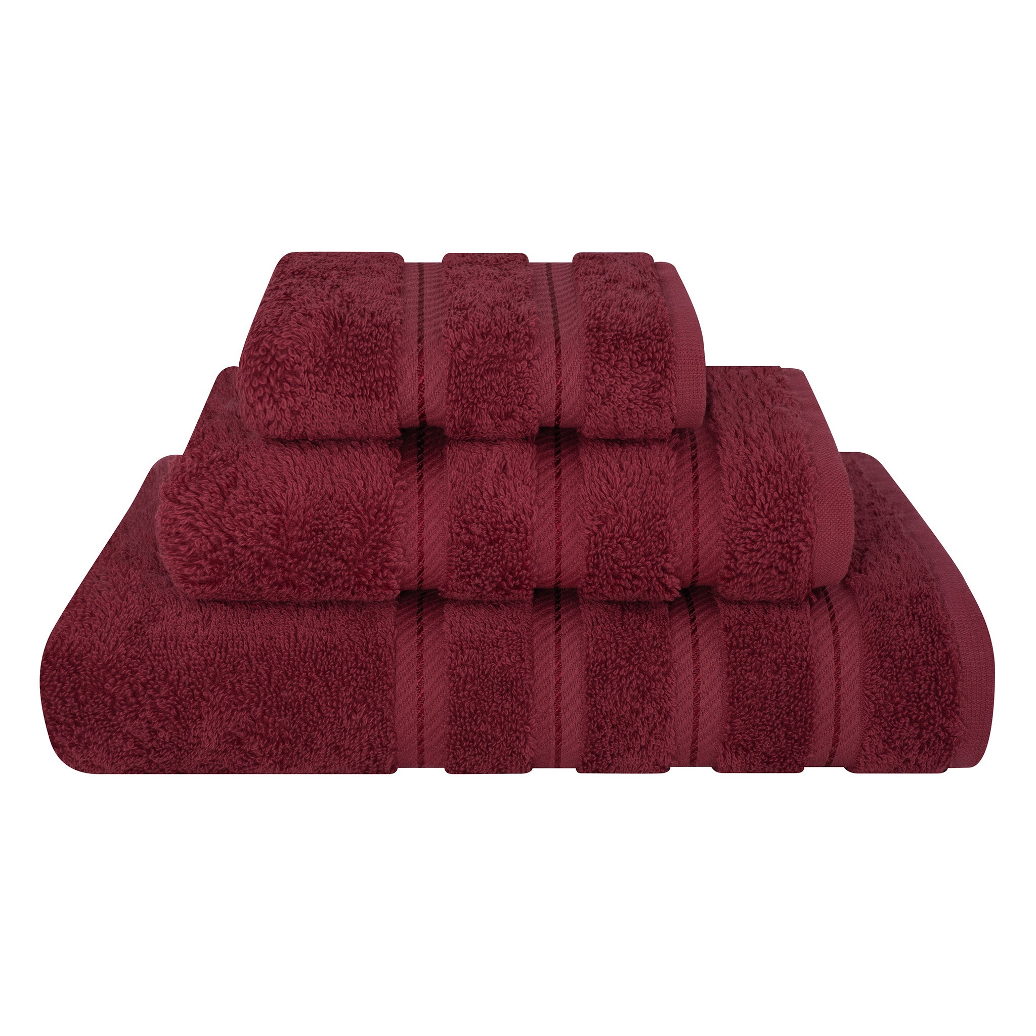 American Soft Linen 3 Piece Luxury Hotel Towel Set 20 set case pack bordeaux-red-1