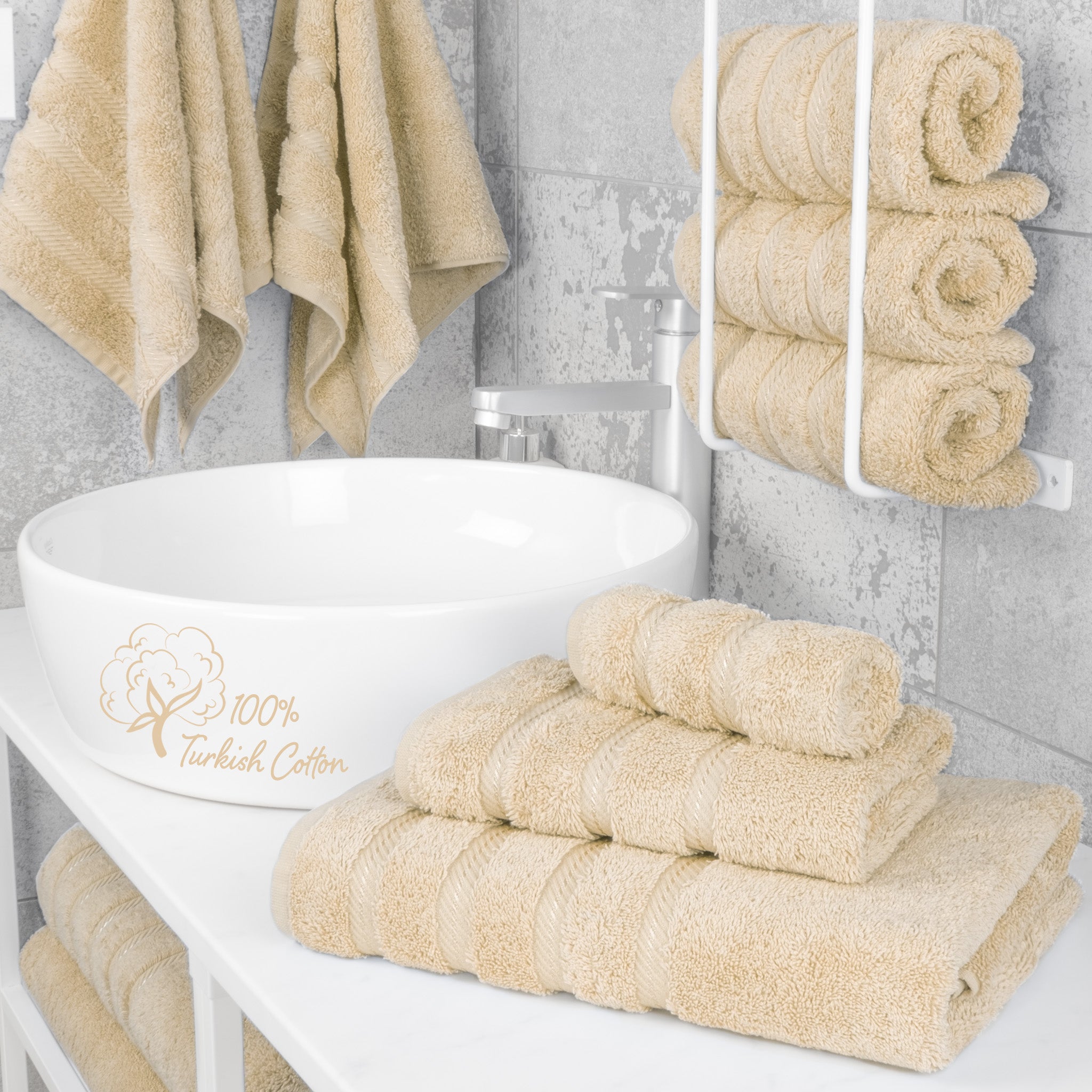 American Soft Linen 3 Piece Luxury Hotel Towel Set 20 set case pack sand-taupe-2