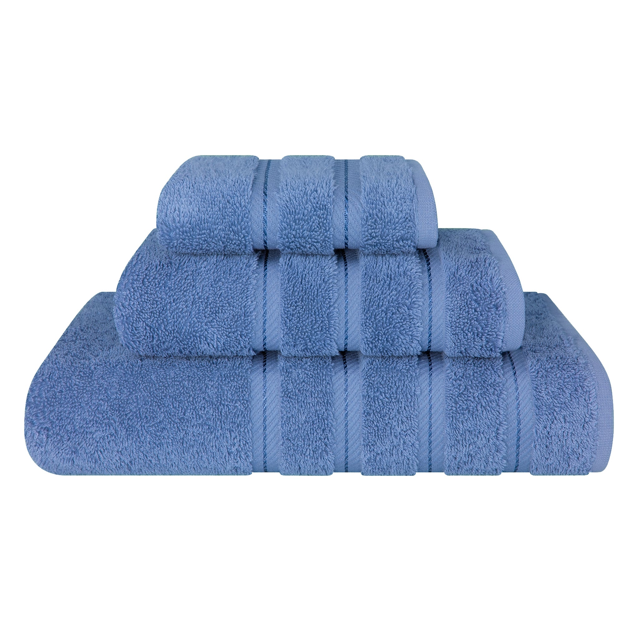 American Soft Linen - 3 Piece Turkish Cotton Towel Set -electric-blue-1