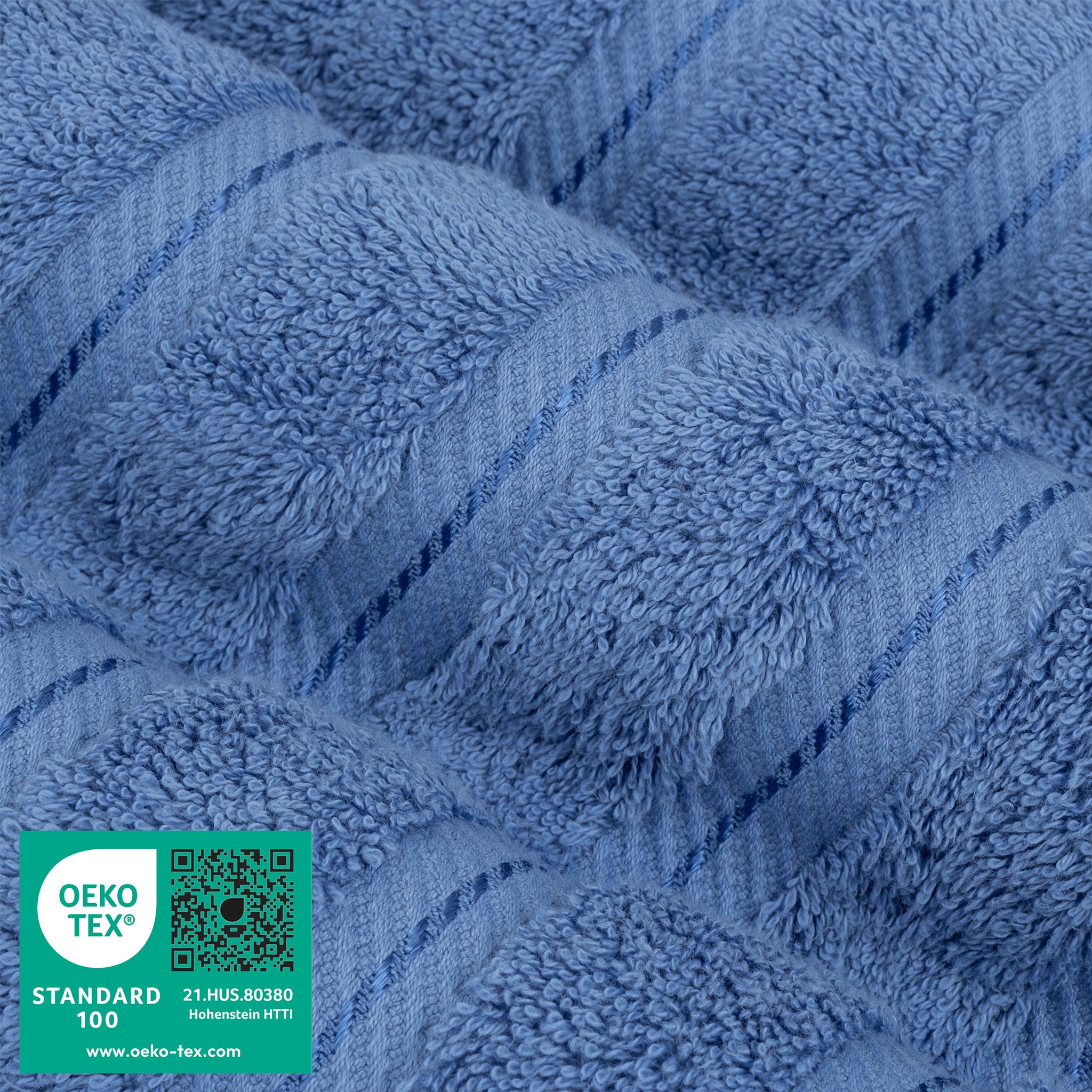American Soft Linen - 3 Piece Turkish Cotton Towel Set -electric-blue-3