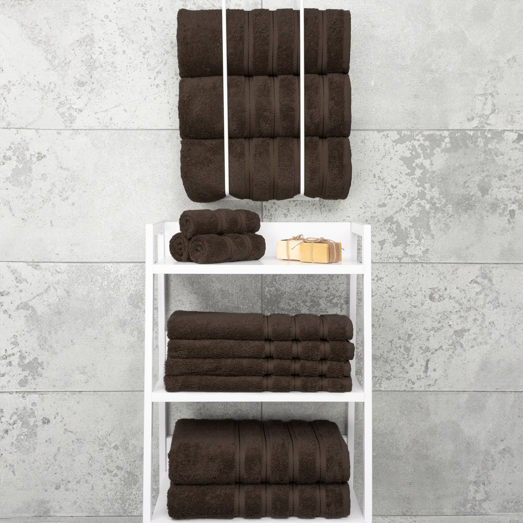 American Soft Linen 100% Turkish Cotton 4 Pack Bath Towel Set chocolate-brown-7