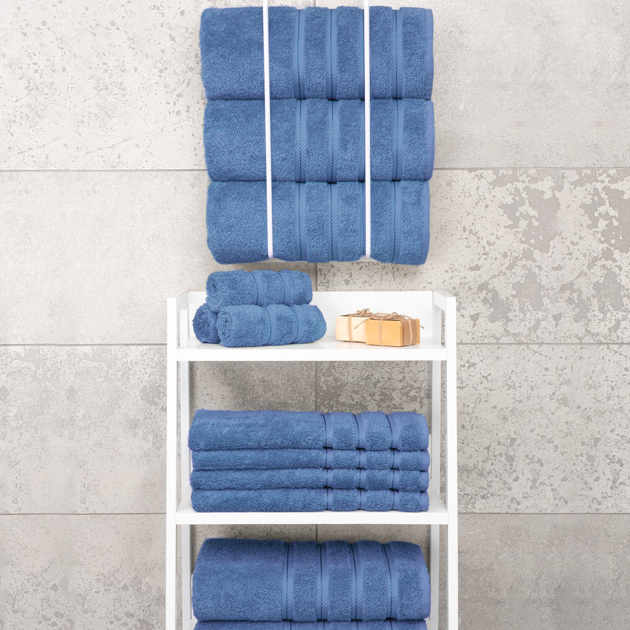 American Soft Linen 100% Turkish Cotton 4 Pack Bath Towel Set electric-blue-7
