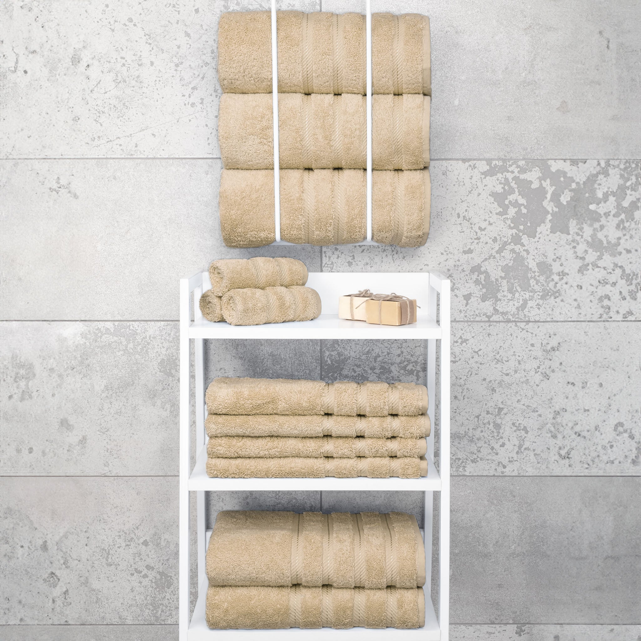 American Soft Linen 100% Turkish Cotton 4 Pack Bath Towel Set sand-taupe-7