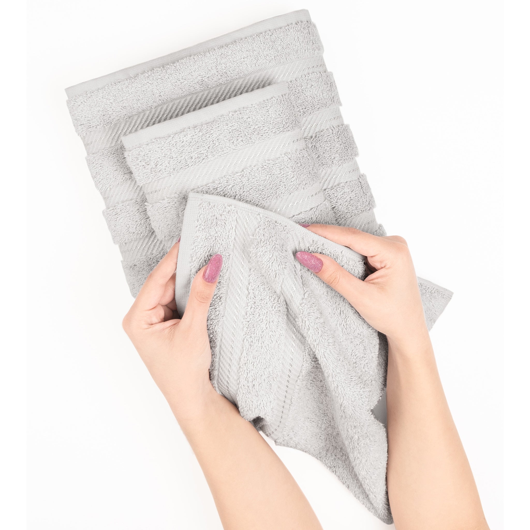American Soft Linen 100% Turkish Cotton 4 Pack Bath Towel Set silver-gray-5