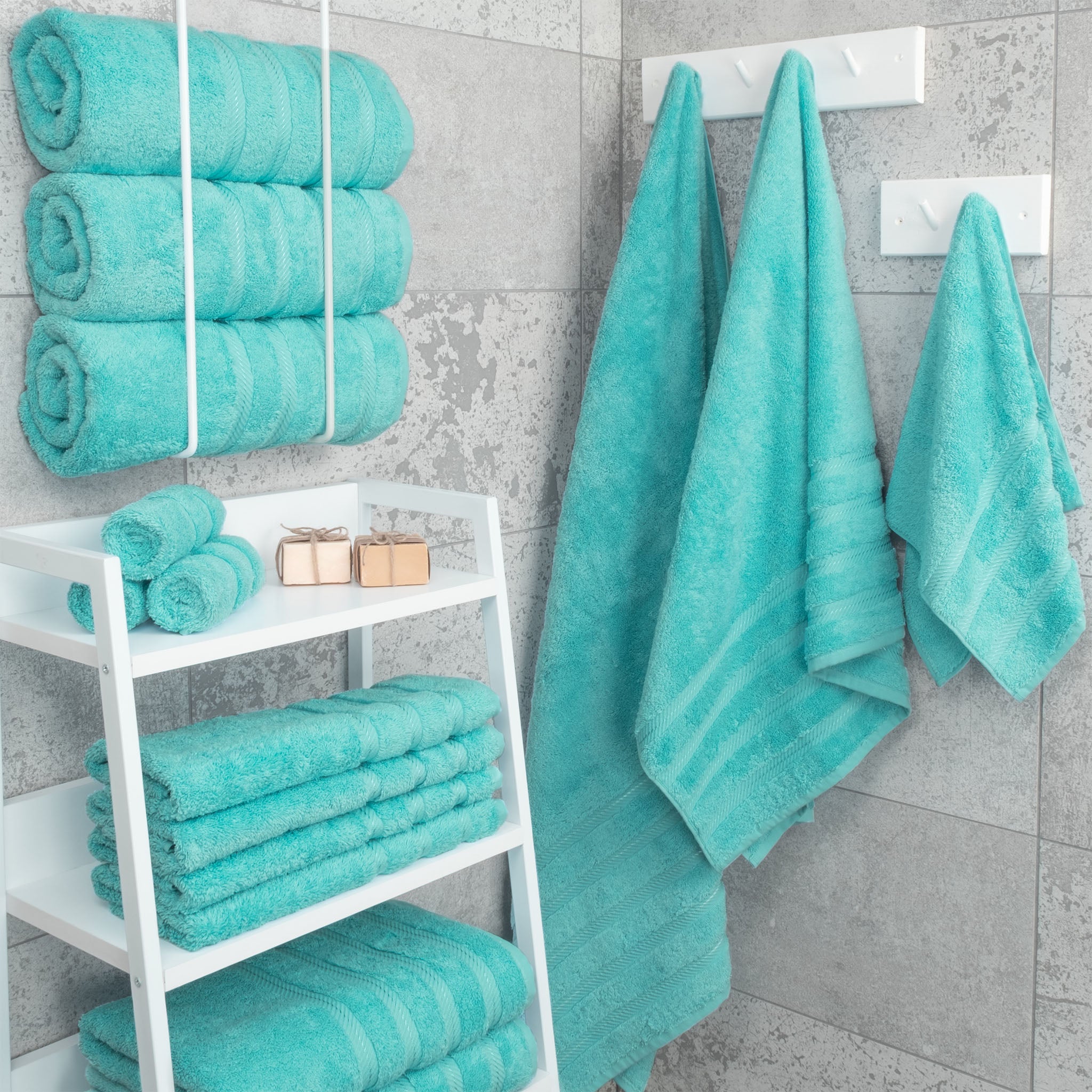 4 Towel purchases Set - 13 Colors to Choose From - %100 Turkish Cotton Beach Bath Towel