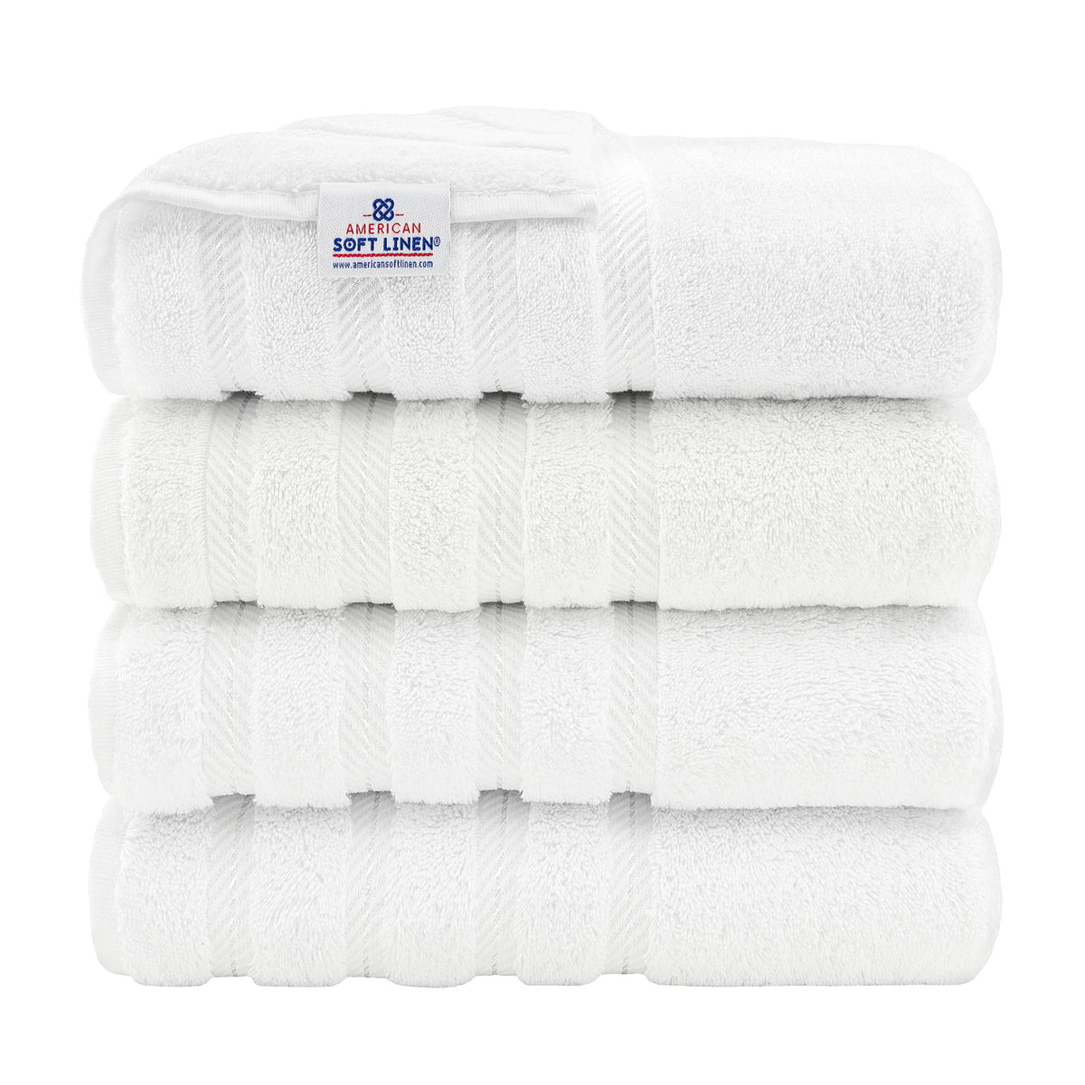 American Soft Linen 100% Cotton Turkish Towels for Bathroom, 4 Pack Bath Towel Set,  Super Soft, Extra Large Bath Towels