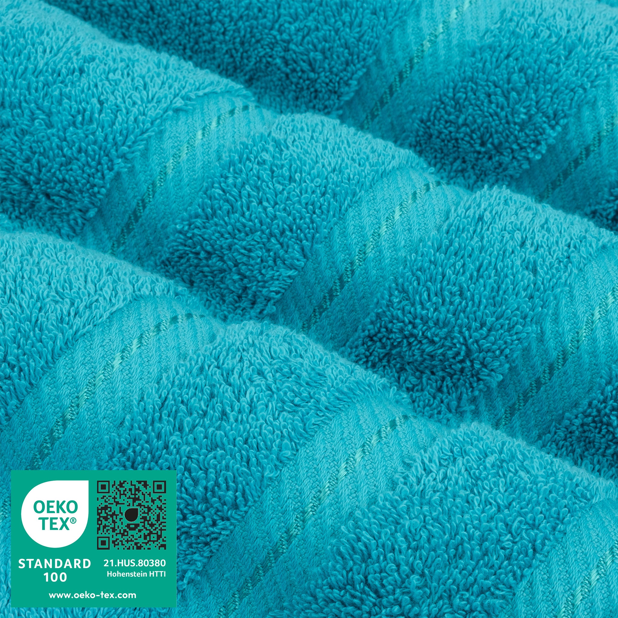 American Soft Linen 100% Turkish Cotton 4 Pack Hand Towel Set aqua-3