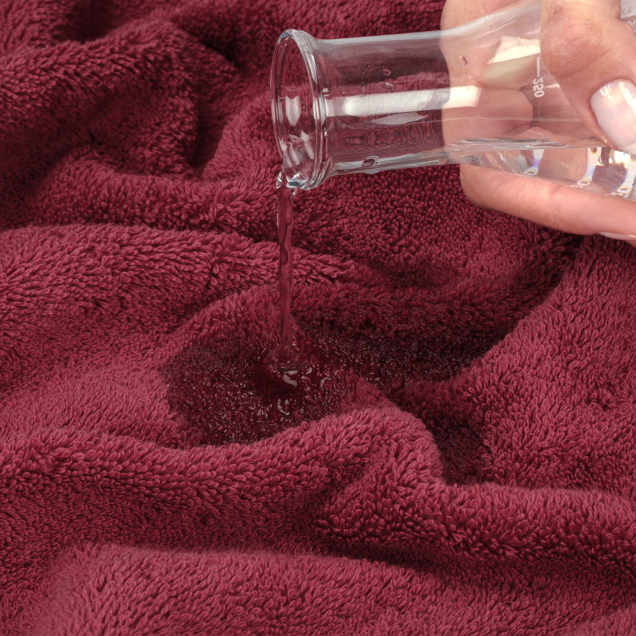  American Soft Linen 100% Turkish Cotton 4 Pack Hand Towel Set  bordeaux-red-6