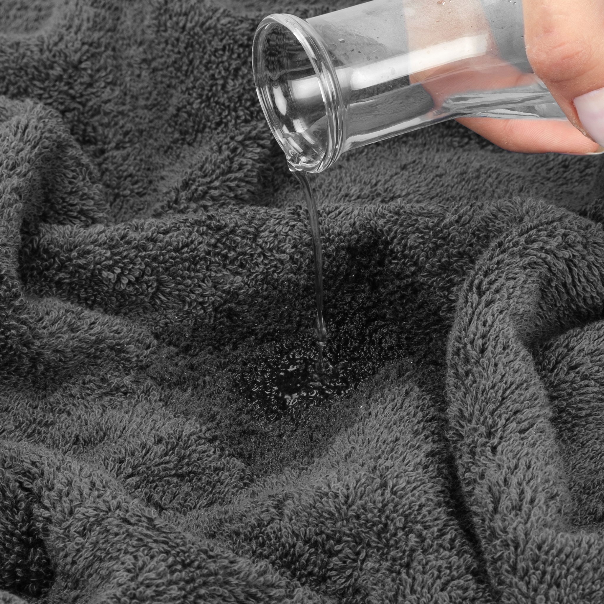  American Soft Linen 100% Turkish Cotton 4 Pack Hand Towel Set  gray-6