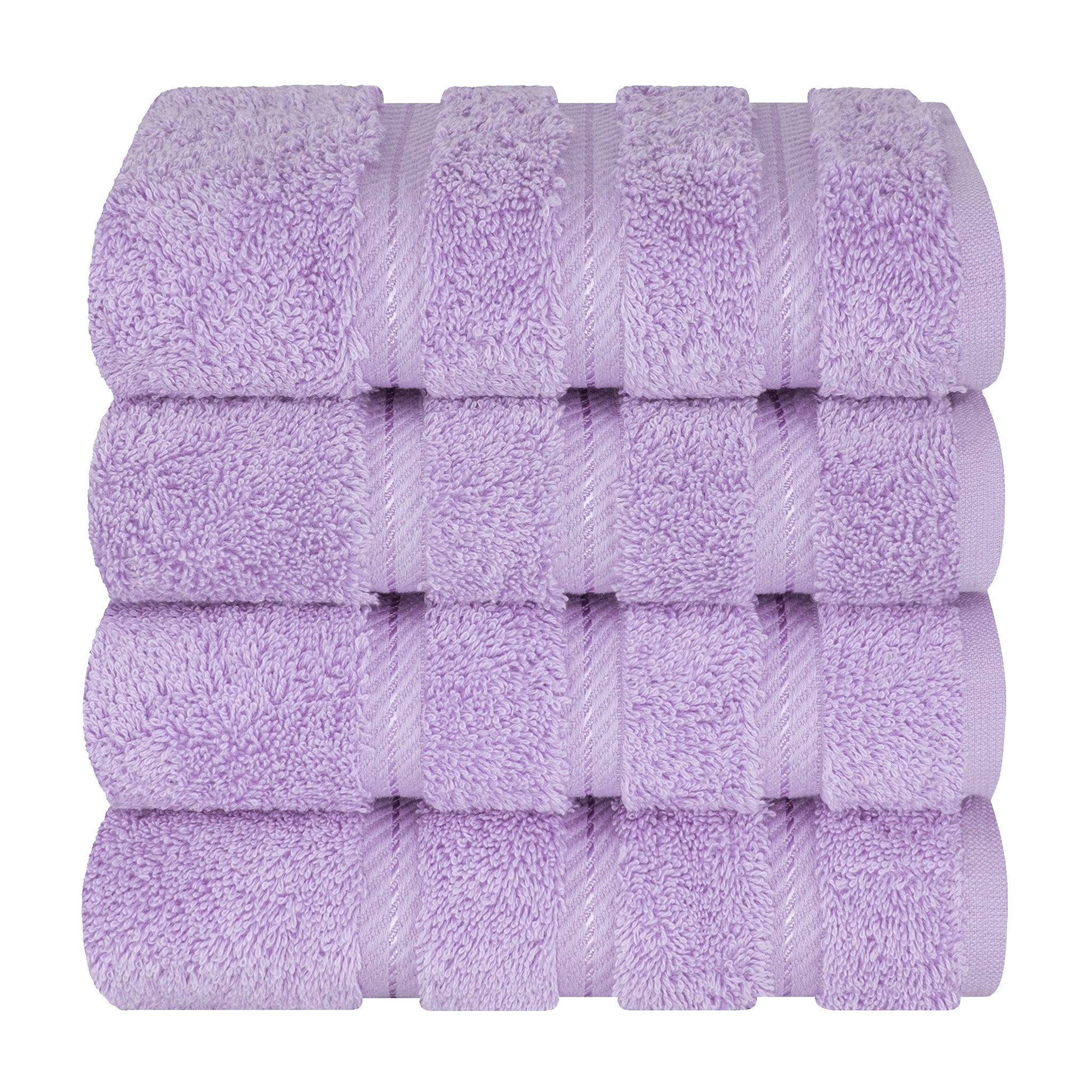 American Soft Linen 100% Turkish Cotton 4 Pack Hand Towel Set lilac-7