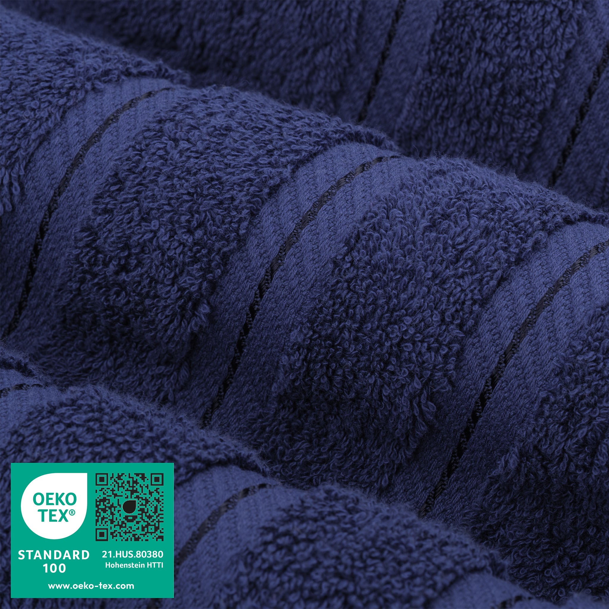  American Soft Linen 100% Turkish Cotton 4 Pack Hand Towel Set  navy-blue-3