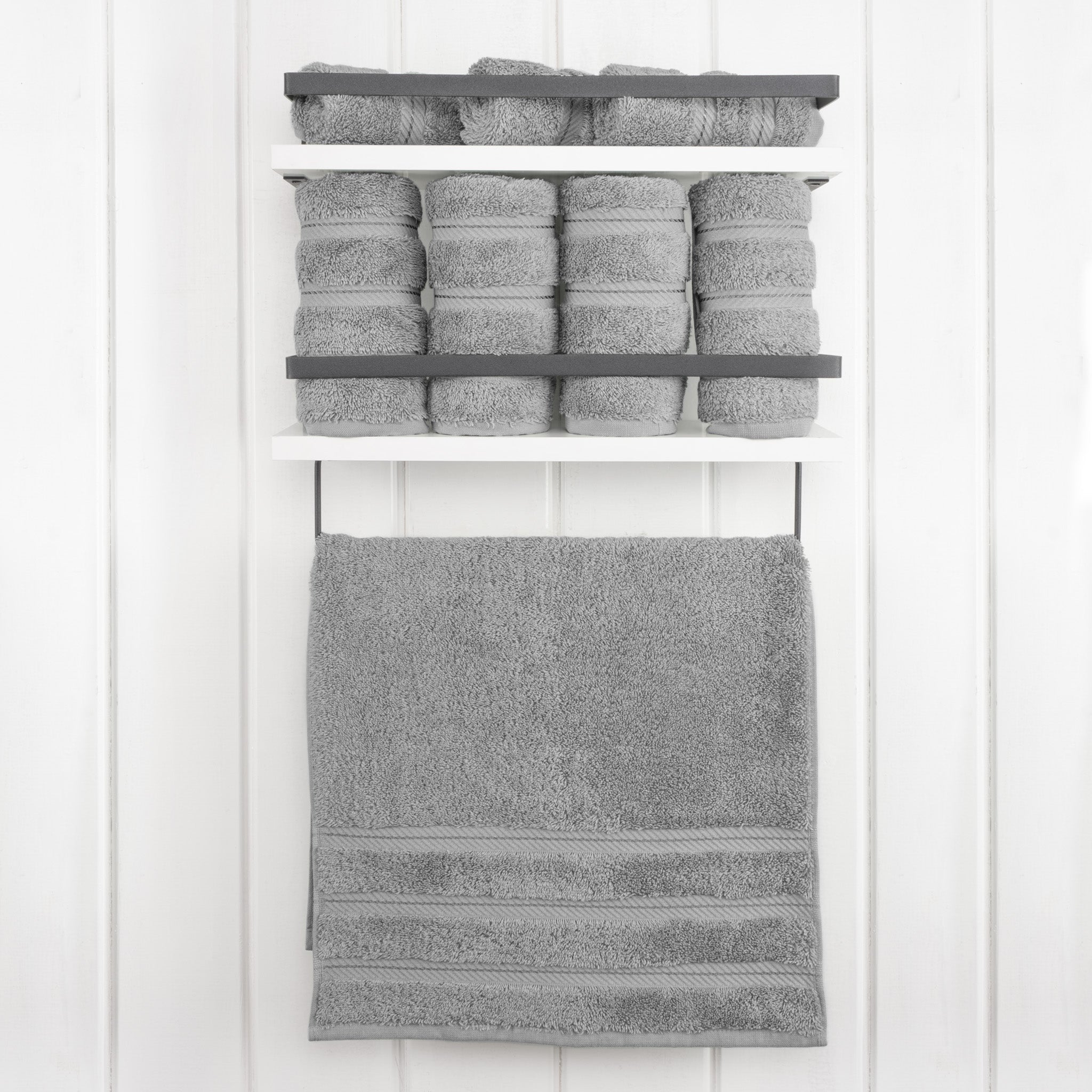  American Soft Linen 100% Turkish Cotton 4 Pack Hand Towel Set  rockridge-gray-2