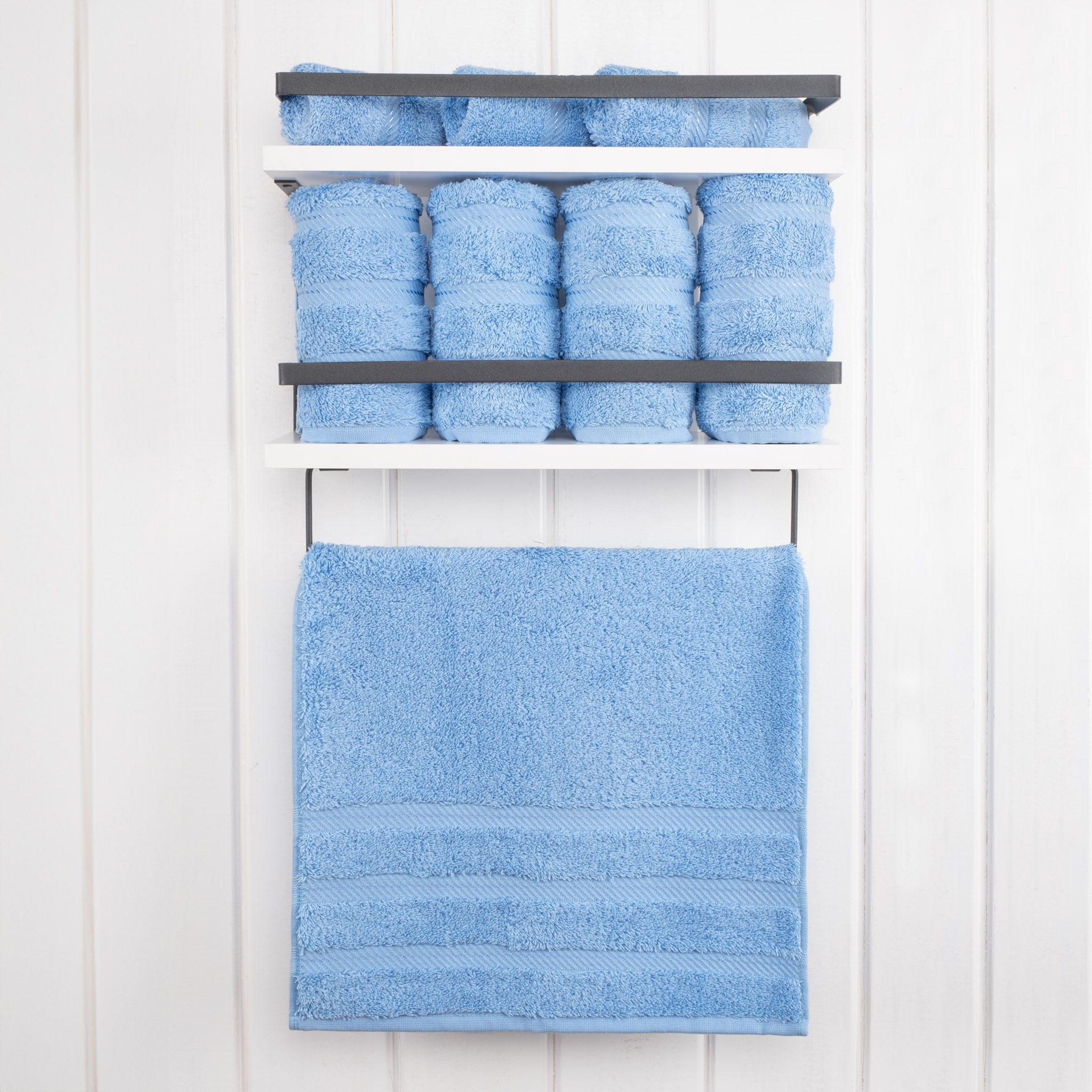  American Soft Linen 100% Turkish Cotton 4 Pack Hand Towel Set  sky-blue-2