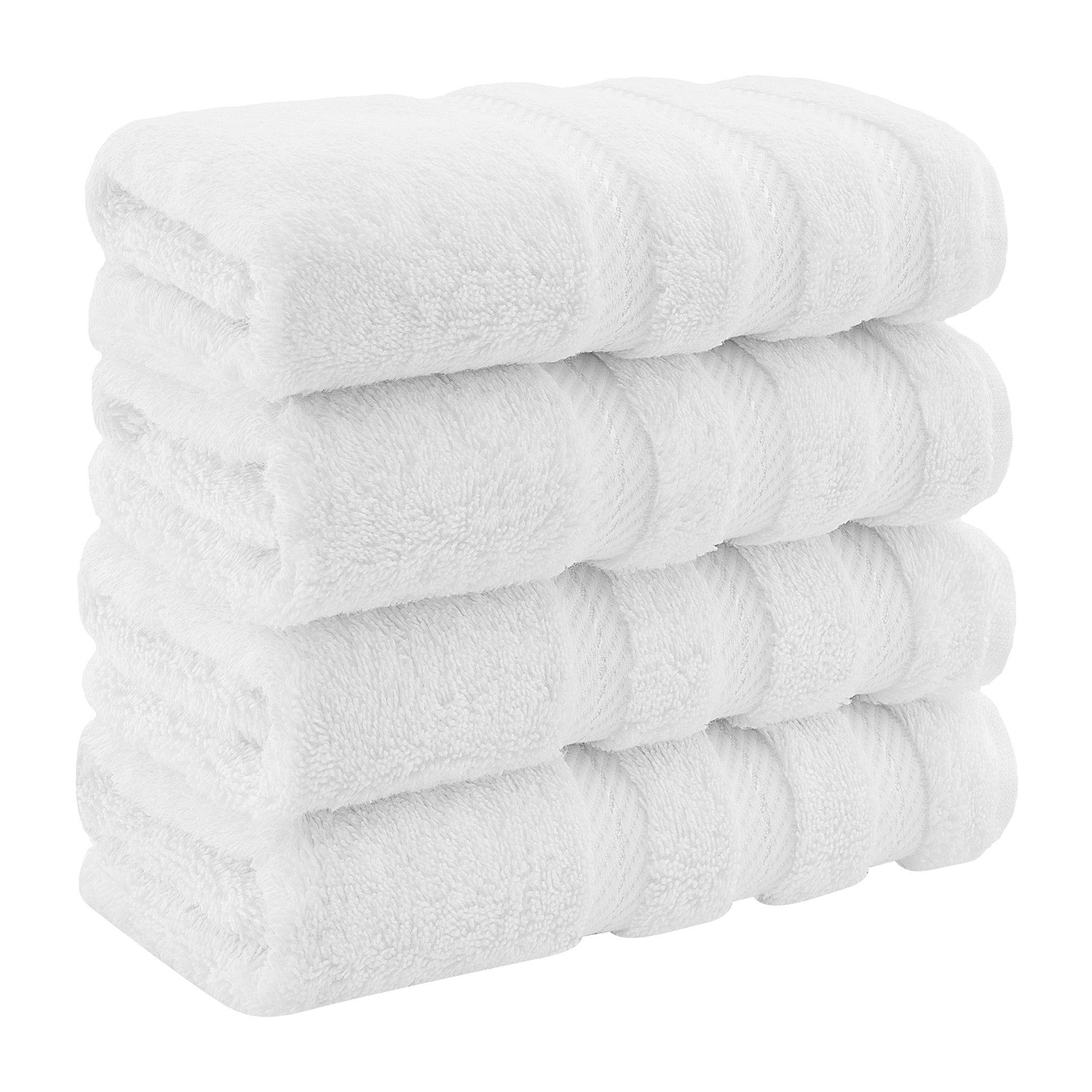 American Soft Linen Salem 6 Piece Bath Towel Set, 100% Turkish Combed Cotton, Rockridge Gray