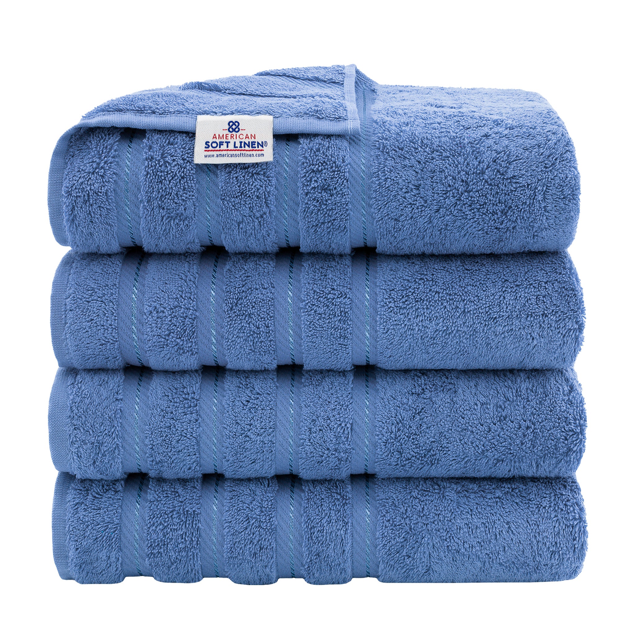 American Soft Linen 100% Turkish Cotton 4 Pack Bath Towel Set Wholesale electric-blue-1