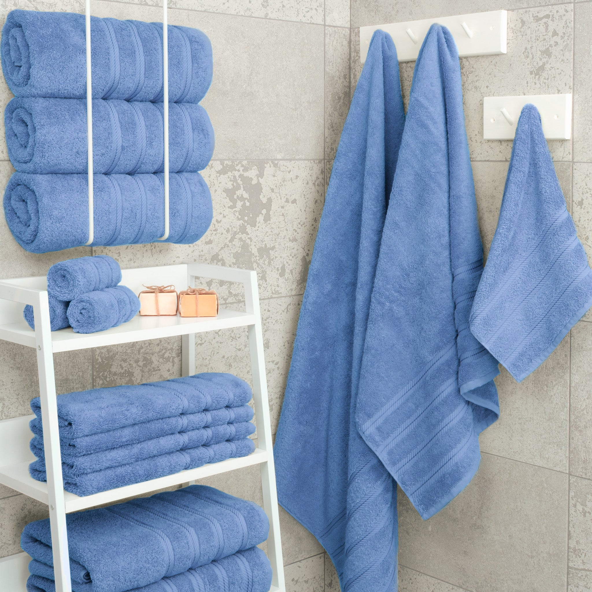 American Soft Linen 100% Turkish Cotton 4 Pack Bath Towel Set Wholesale electric-blue-2