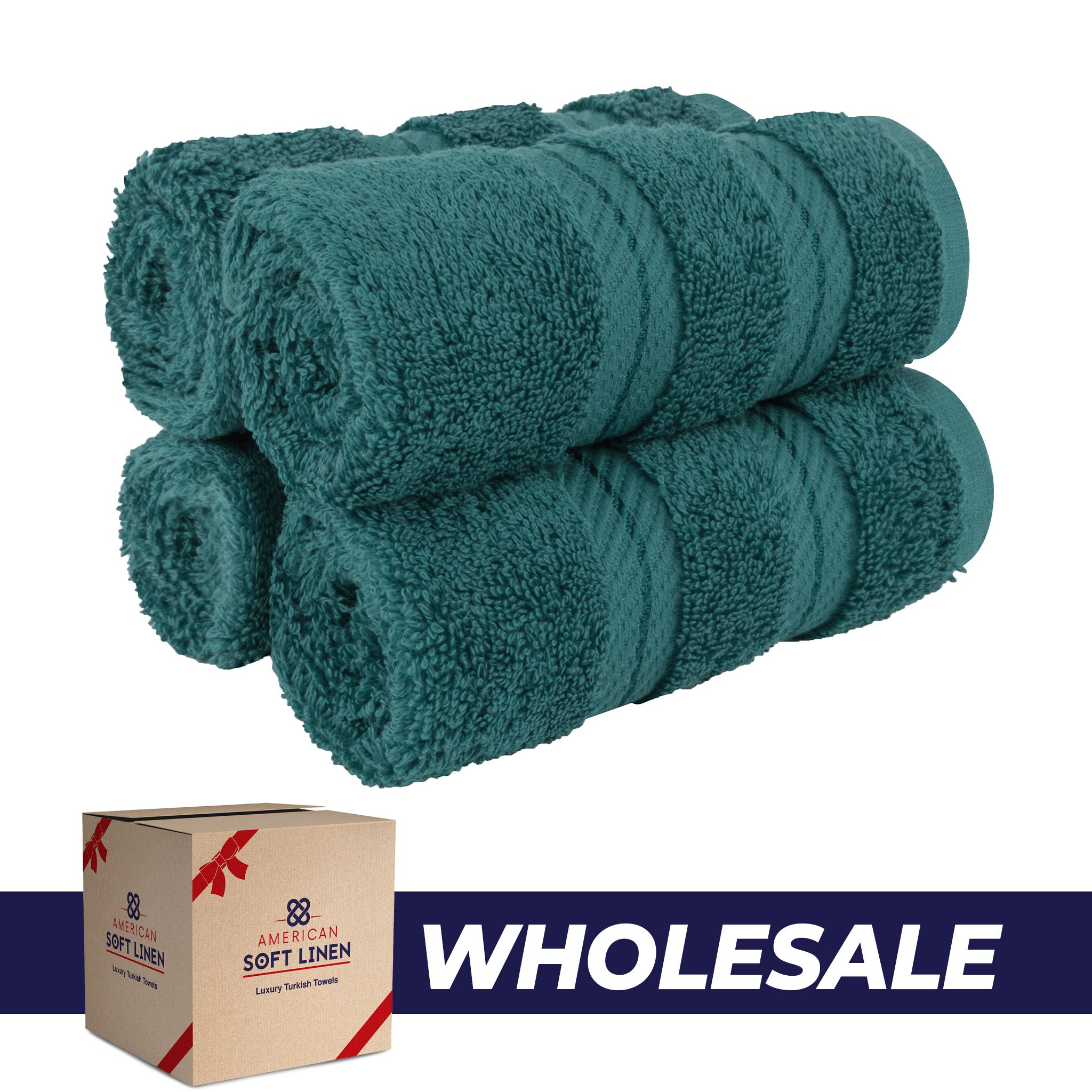  American Soft Linen 100% Turkish Cotton 4 Piece Washcloth Set - Wholesale - colonial-blue-0