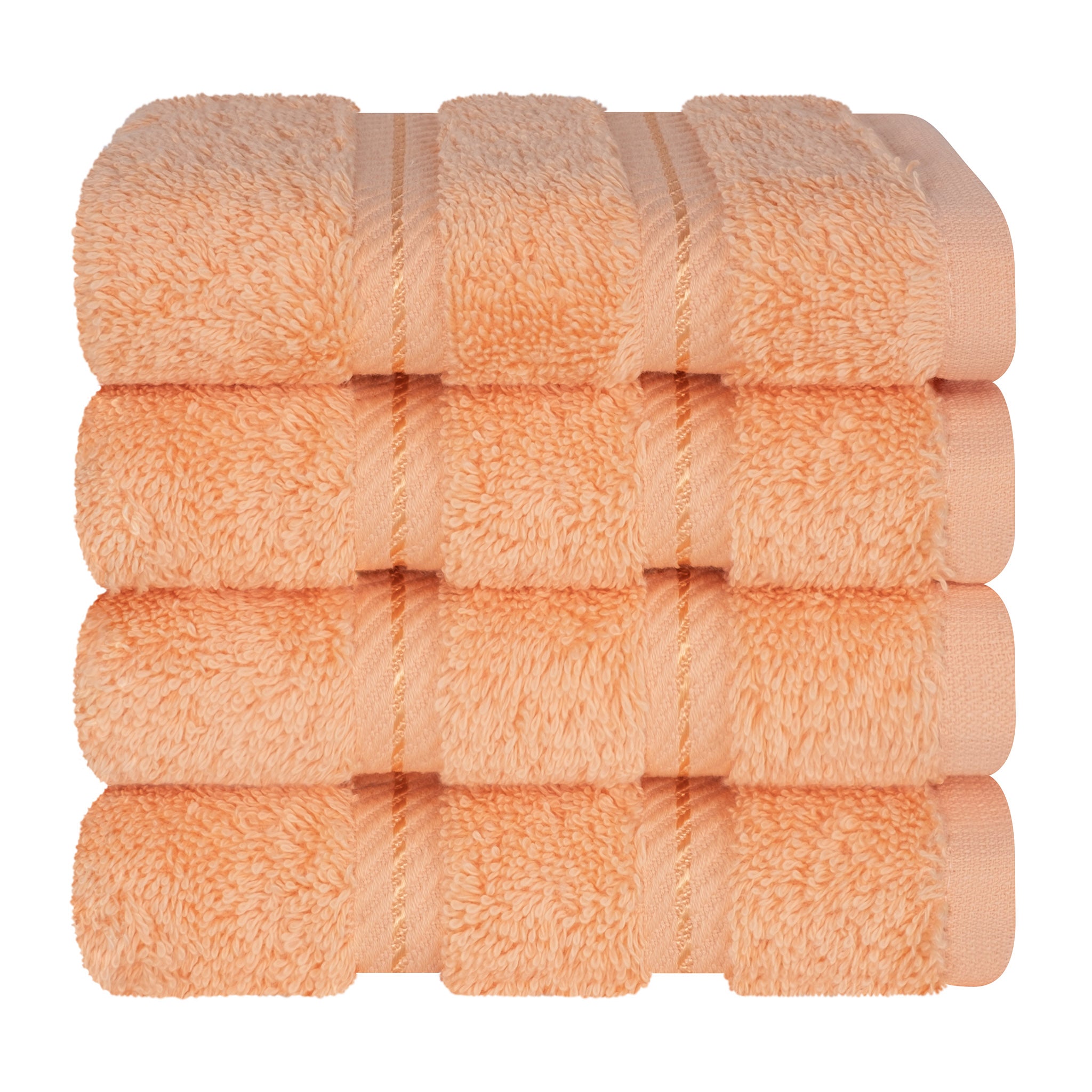  American Soft Linen 100% Turkish Cotton 4 Piece Washcloth Set - Wholesale - malibu-peach-7