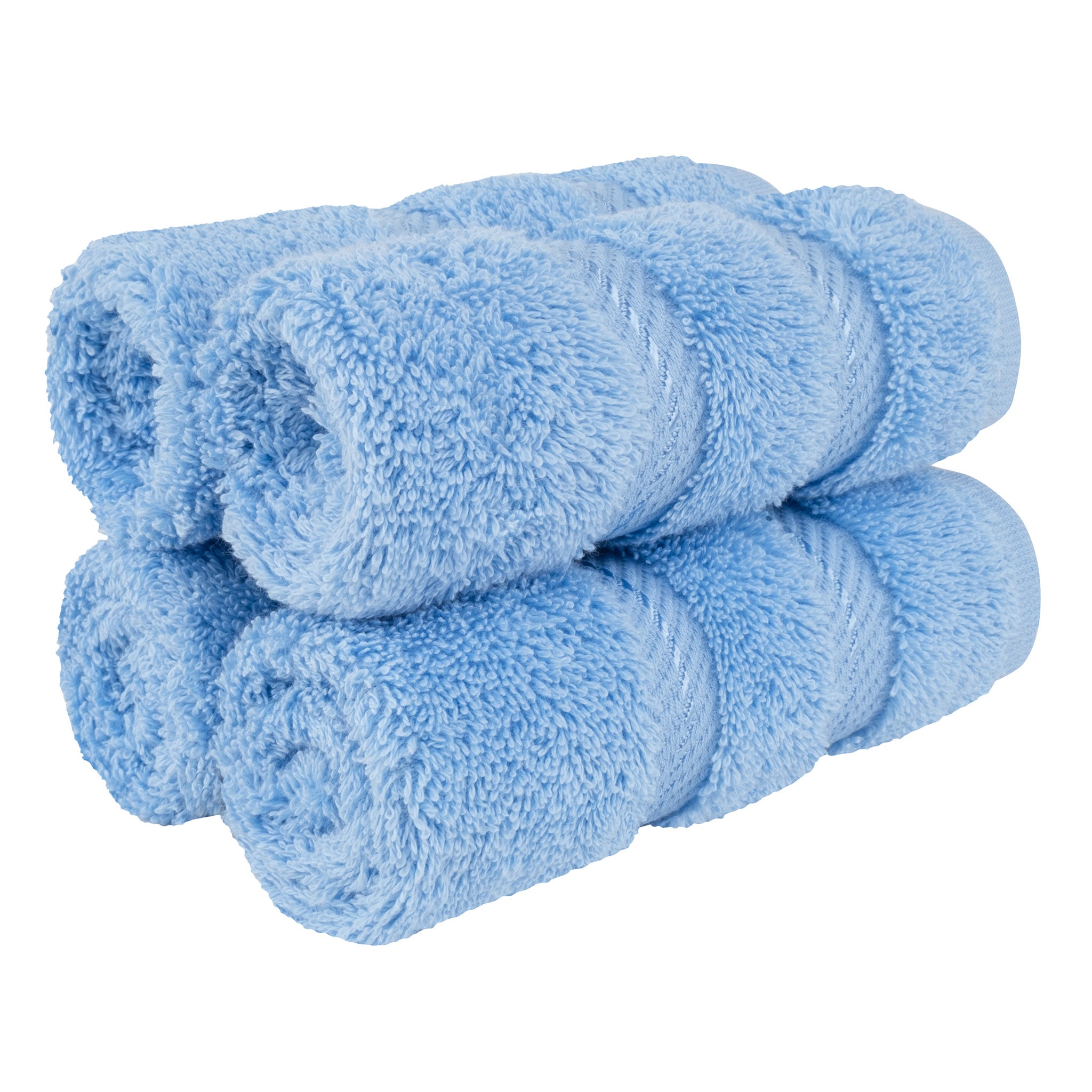  American Soft Linen 100% Turkish Cotton 4 Piece Washcloth Set - Wholesale - sky-blue-1