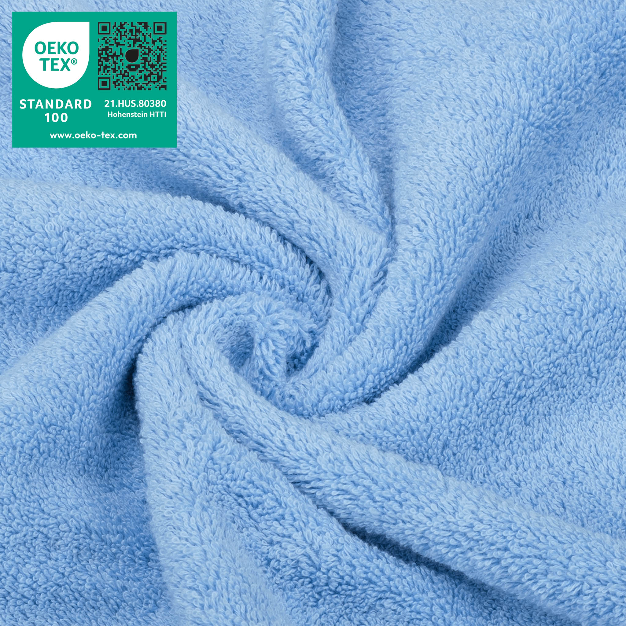  American Soft Linen 100% Turkish Cotton 4 Piece Washcloth Set - Wholesale - sky-blue-3