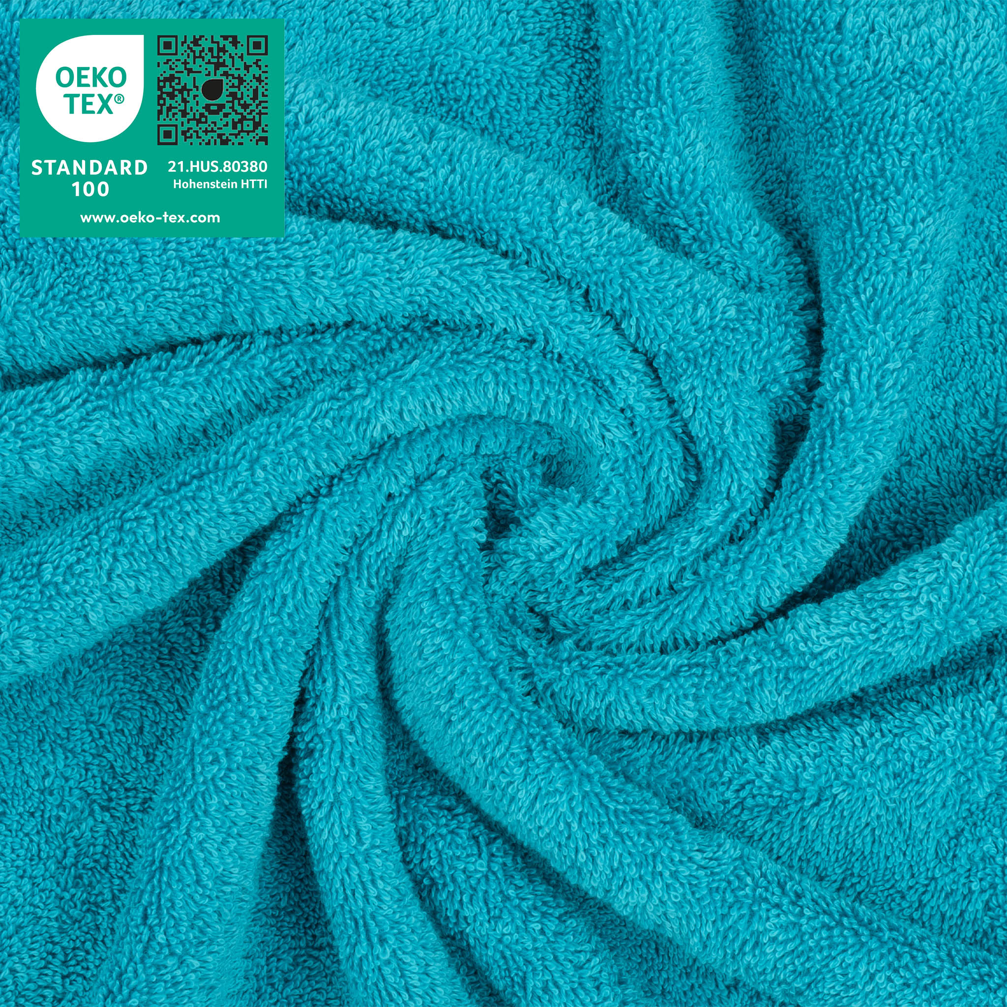 American Soft Linen 100% Turkish Cotton 4 Piece Washcloth Set aqua-blue-3