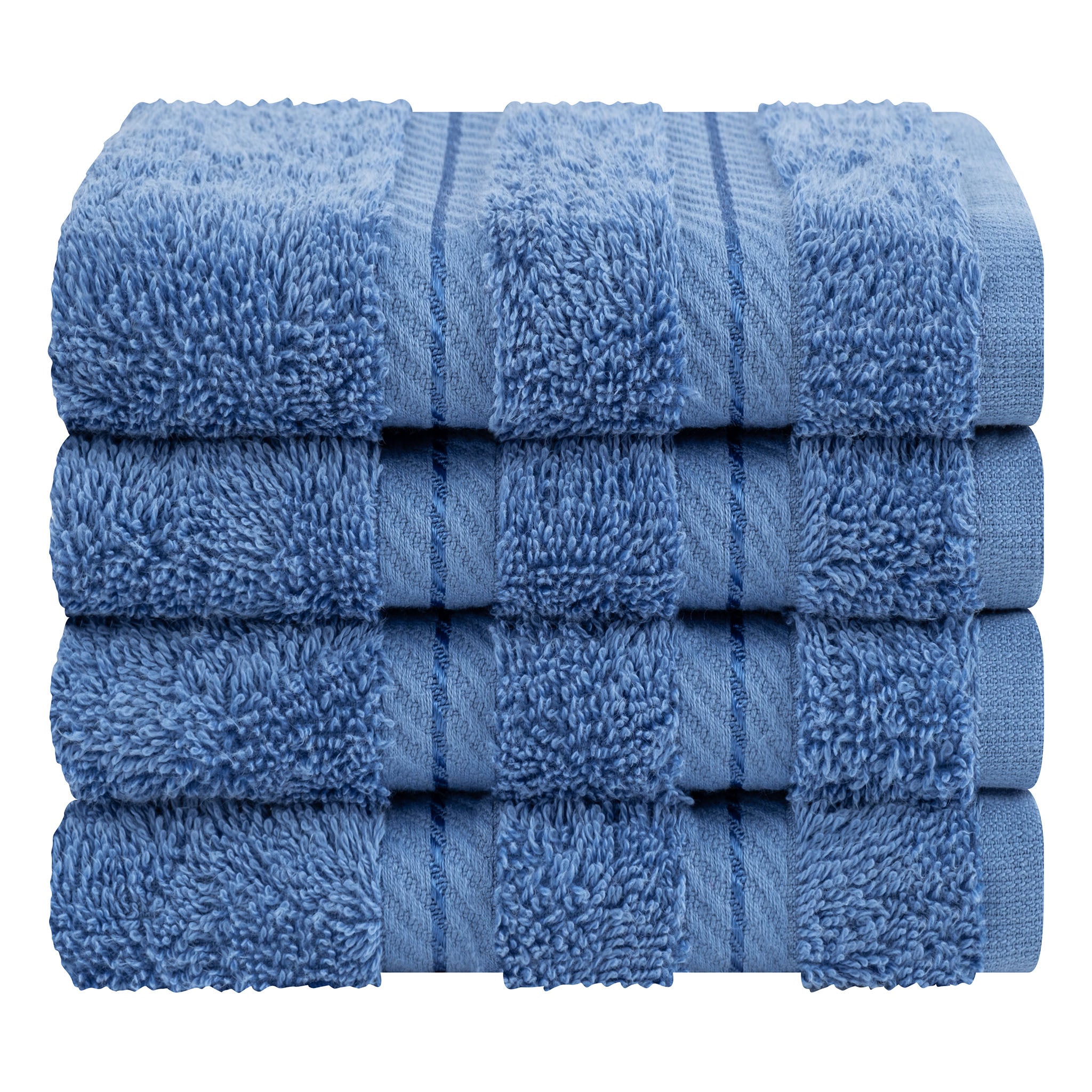 American Soft Linen 100% Turkish Cotton 4 Piece Washcloth Set electric-blue-7