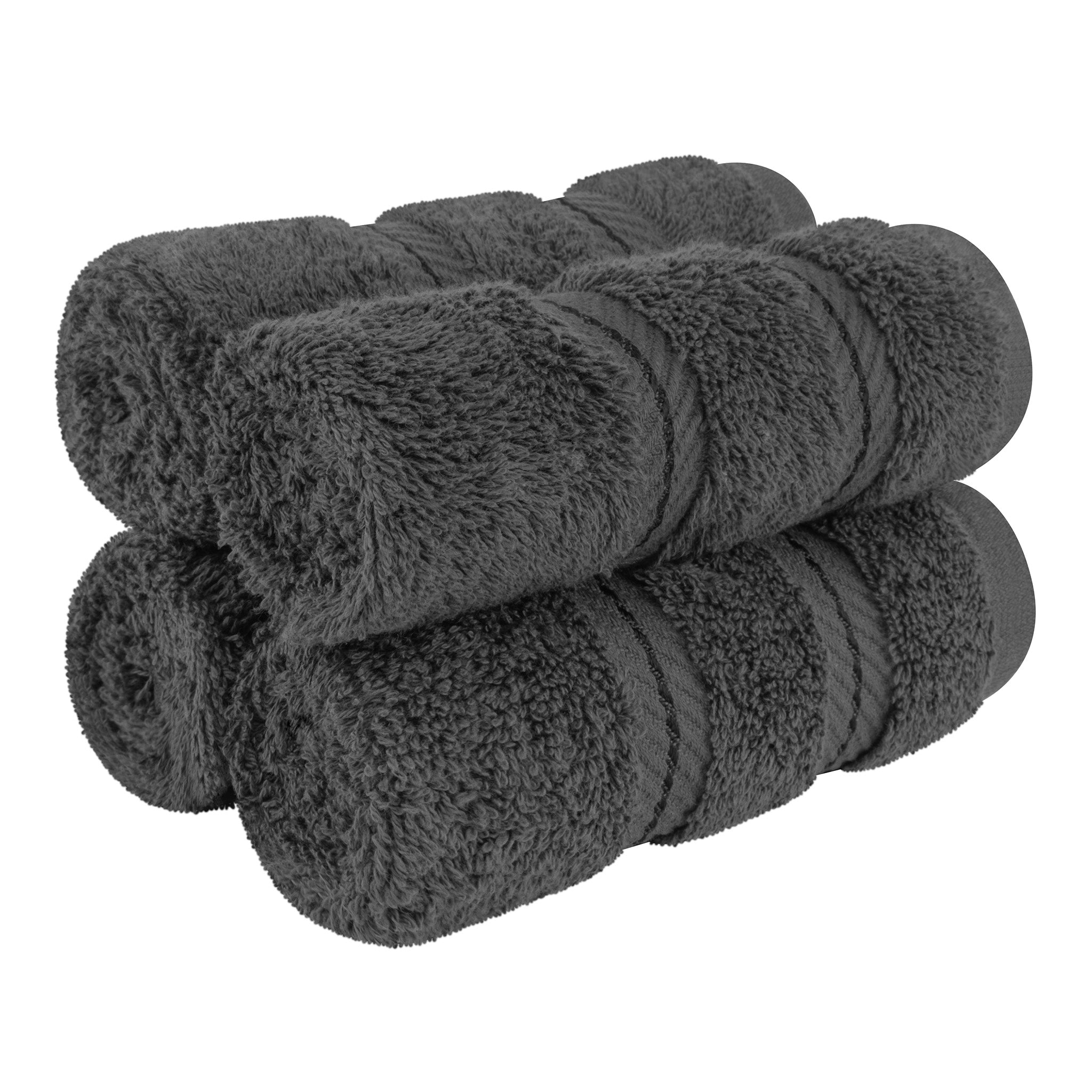 American Soft Linen 100% Turkish Cotton 4 Piece Washcloth Set gray-1