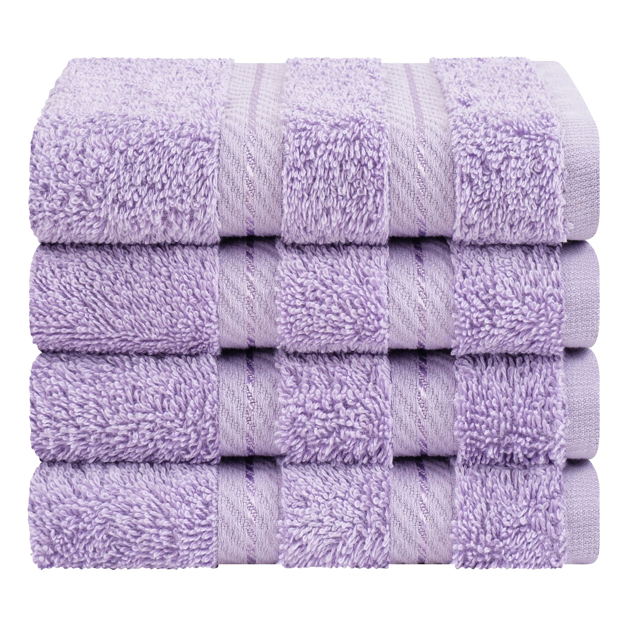 American Soft Linen 100% Turkish Cotton 4 Piece Washcloth Set lilac-7