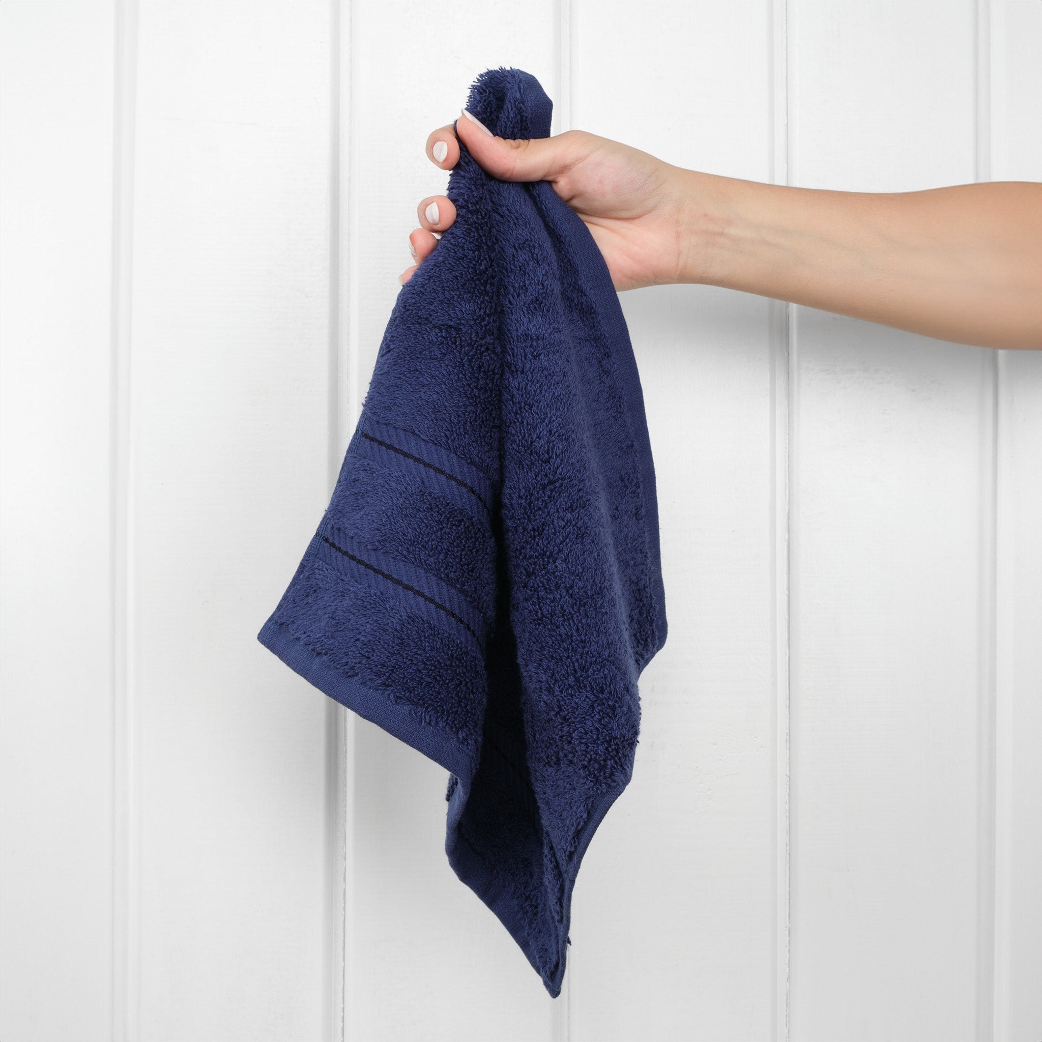 American Soft Linen 100% Turkish Cotton 4 Piece Washcloth Set navy-blue-2