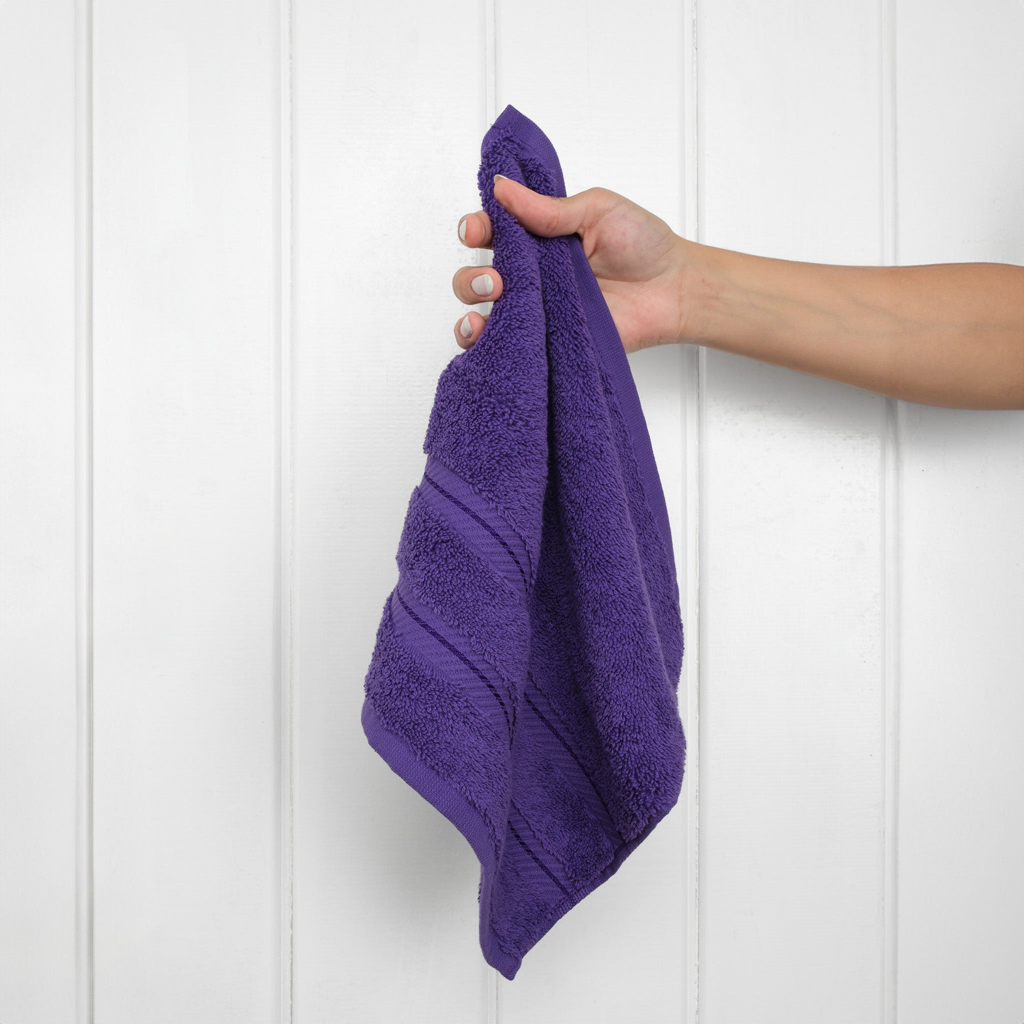 American Soft Linen 100% Turkish Cotton 4 Piece Washcloth Set purple-2