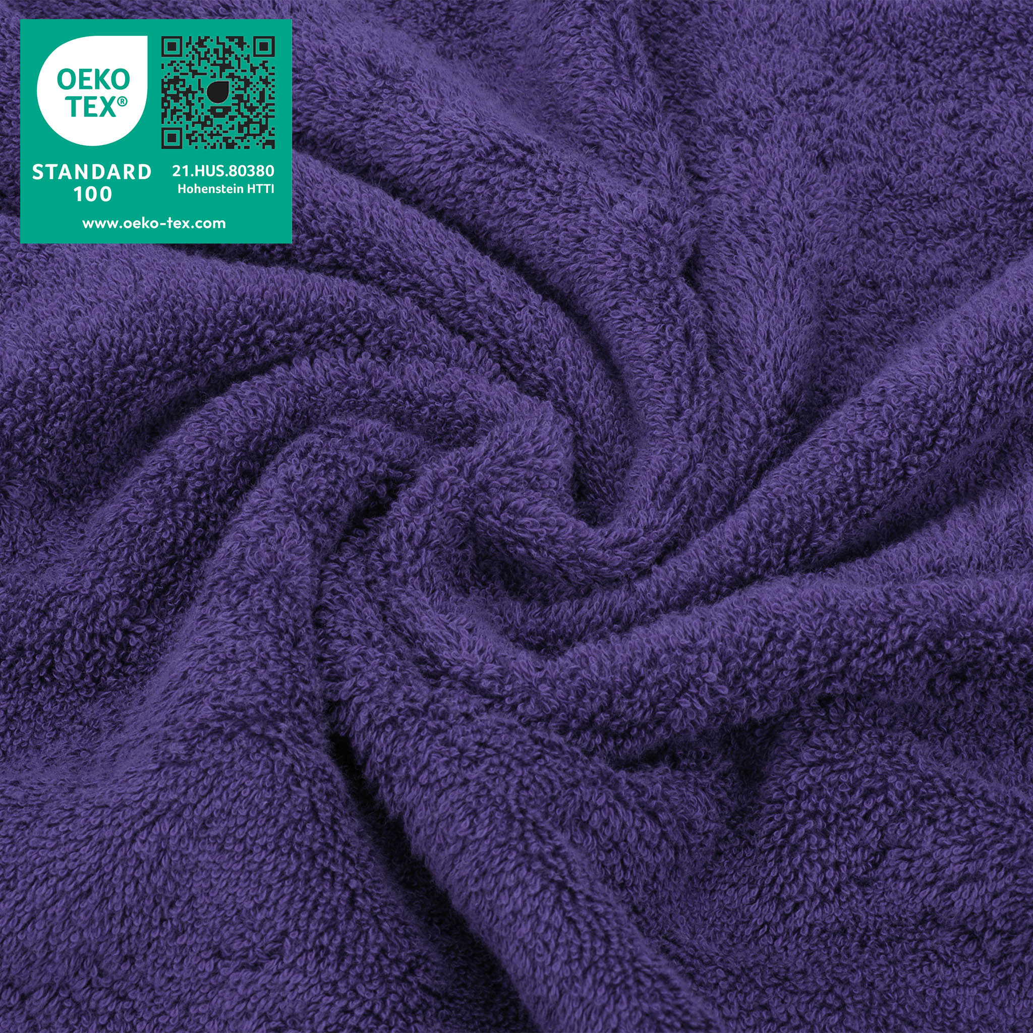 American Soft Linen 100% Turkish Cotton 4 Piece Washcloth Set purple-3